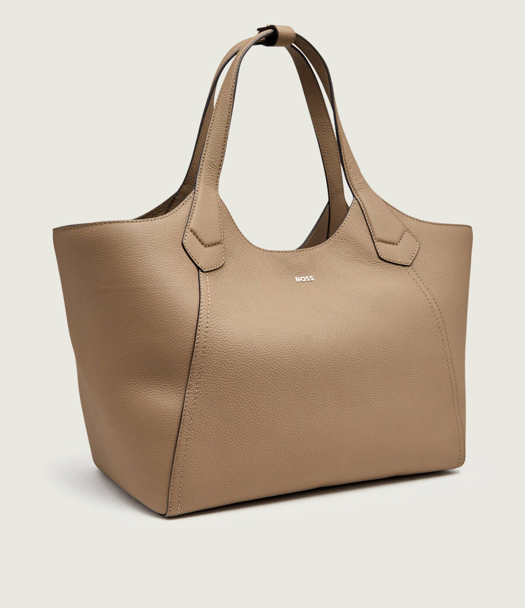 BOSS BLACK De piele geantă shopper Lenah