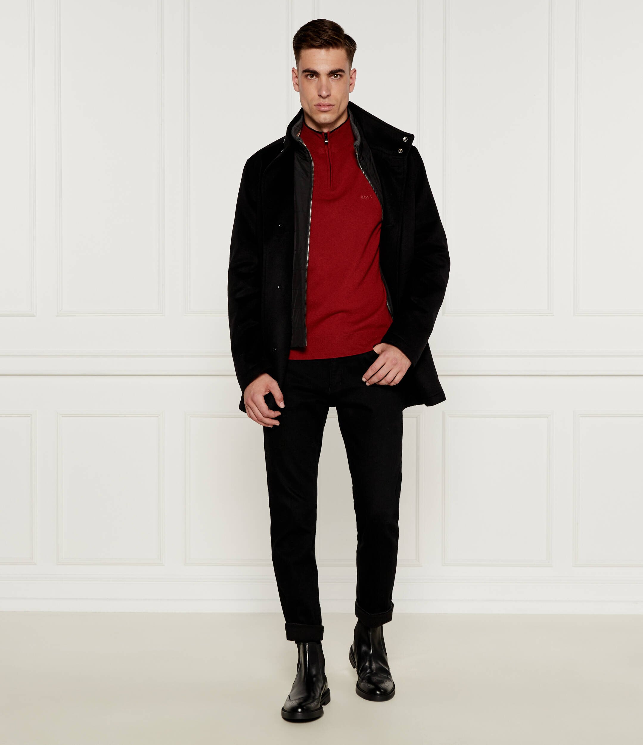 BOSS BLACK De piele ghete chelsea Calev