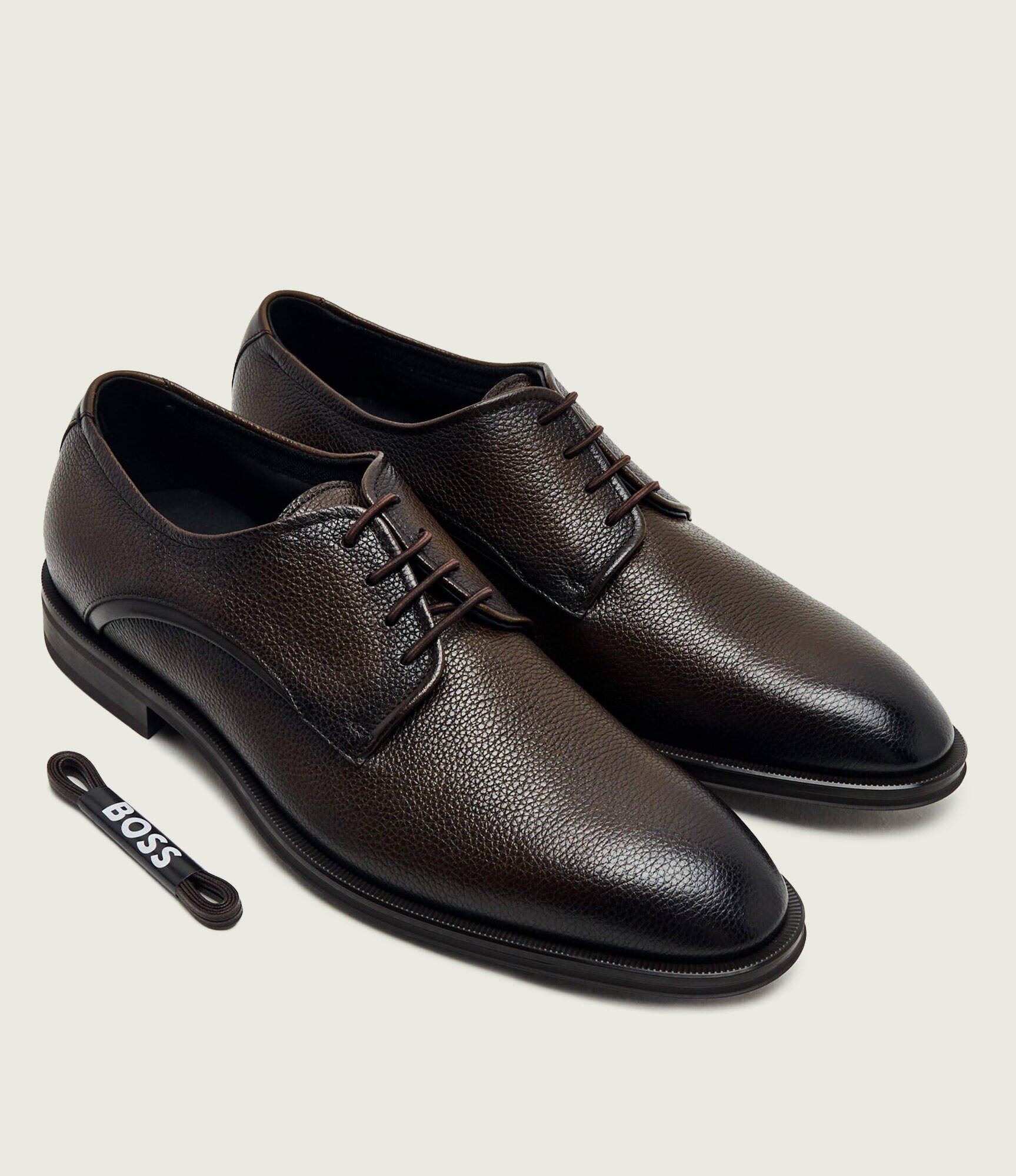 BOSS BLACK De piele pantofi derby Derrek_Derb_grpt