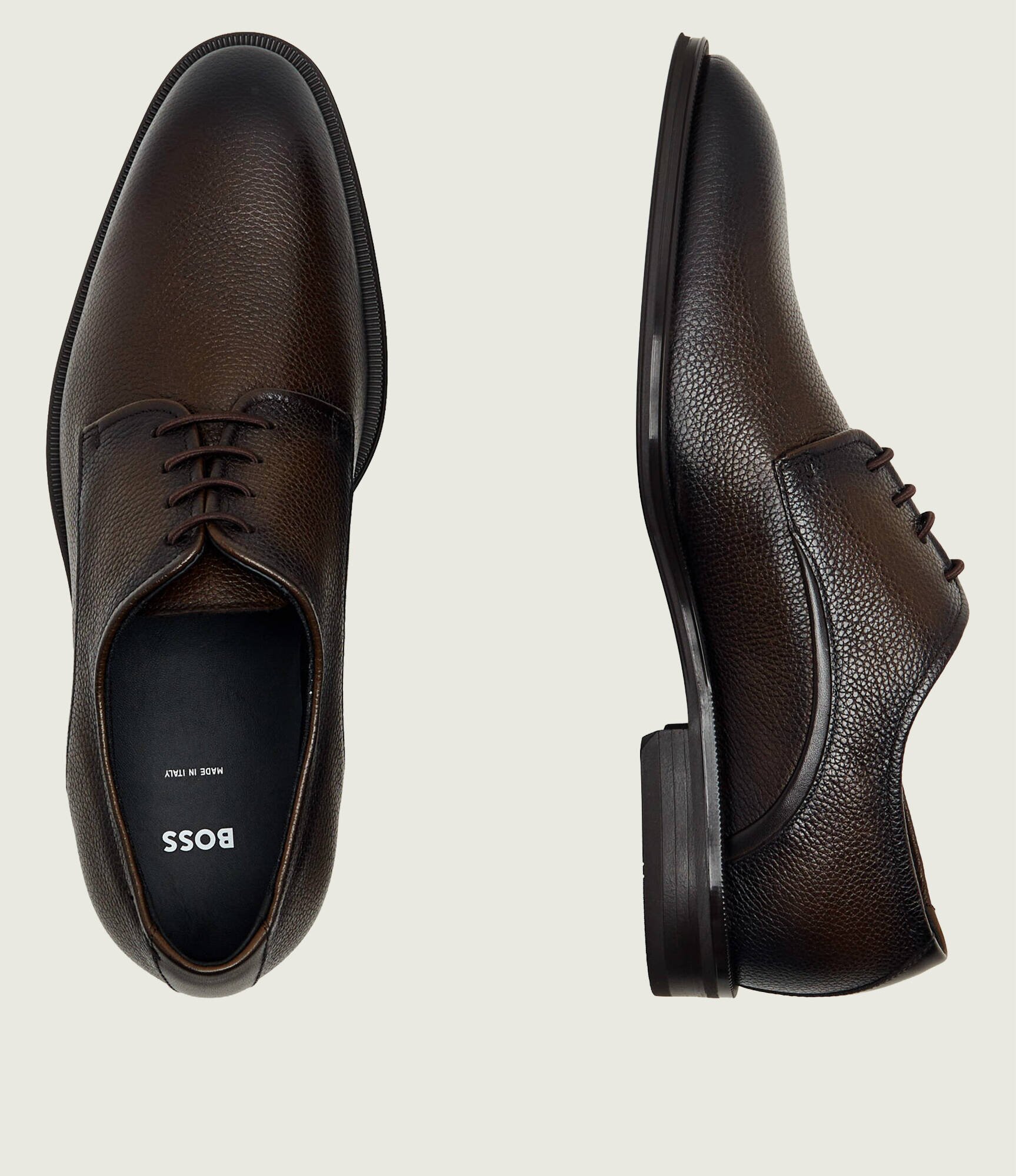 BOSS BLACK De piele pantofi derby Derrek_Derb_grpt
