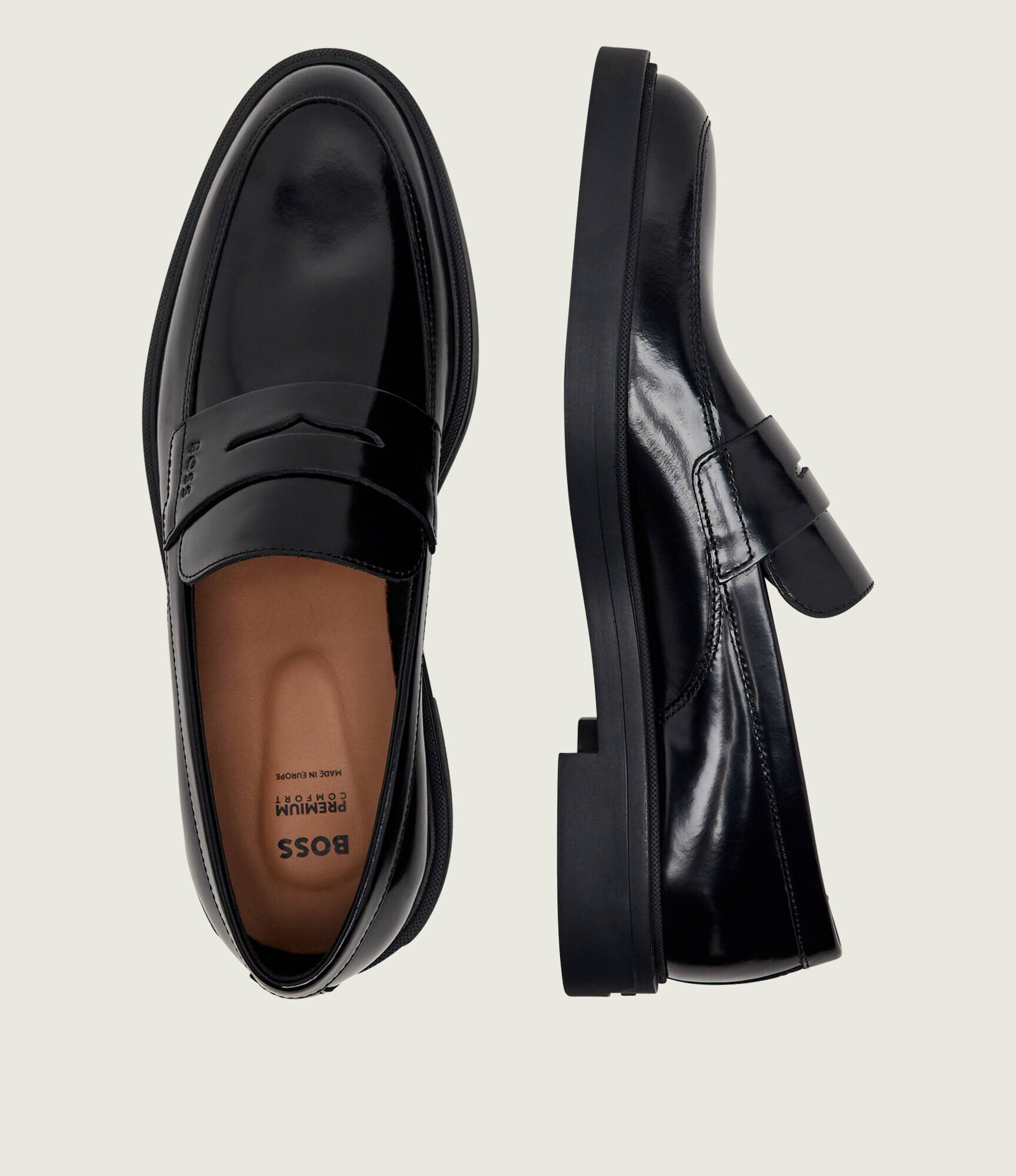 BOSS BLACK De piele pantofi loafer Calev_Loaf_bomfb