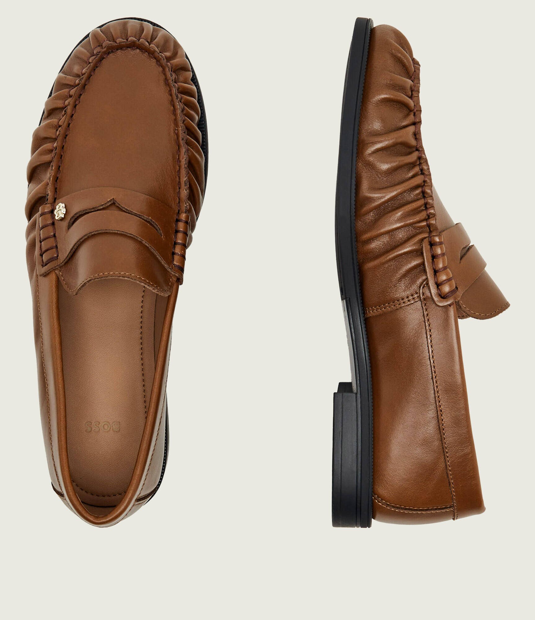 BOSS BLACK De piele pantofi loafer Lycia_Mocc_LTWR
