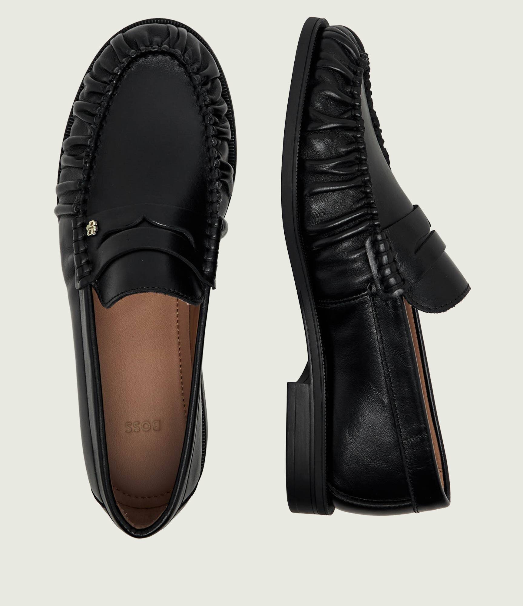 BOSS BLACK De piele pantofi loafer Lycia_Mocc_LTWR