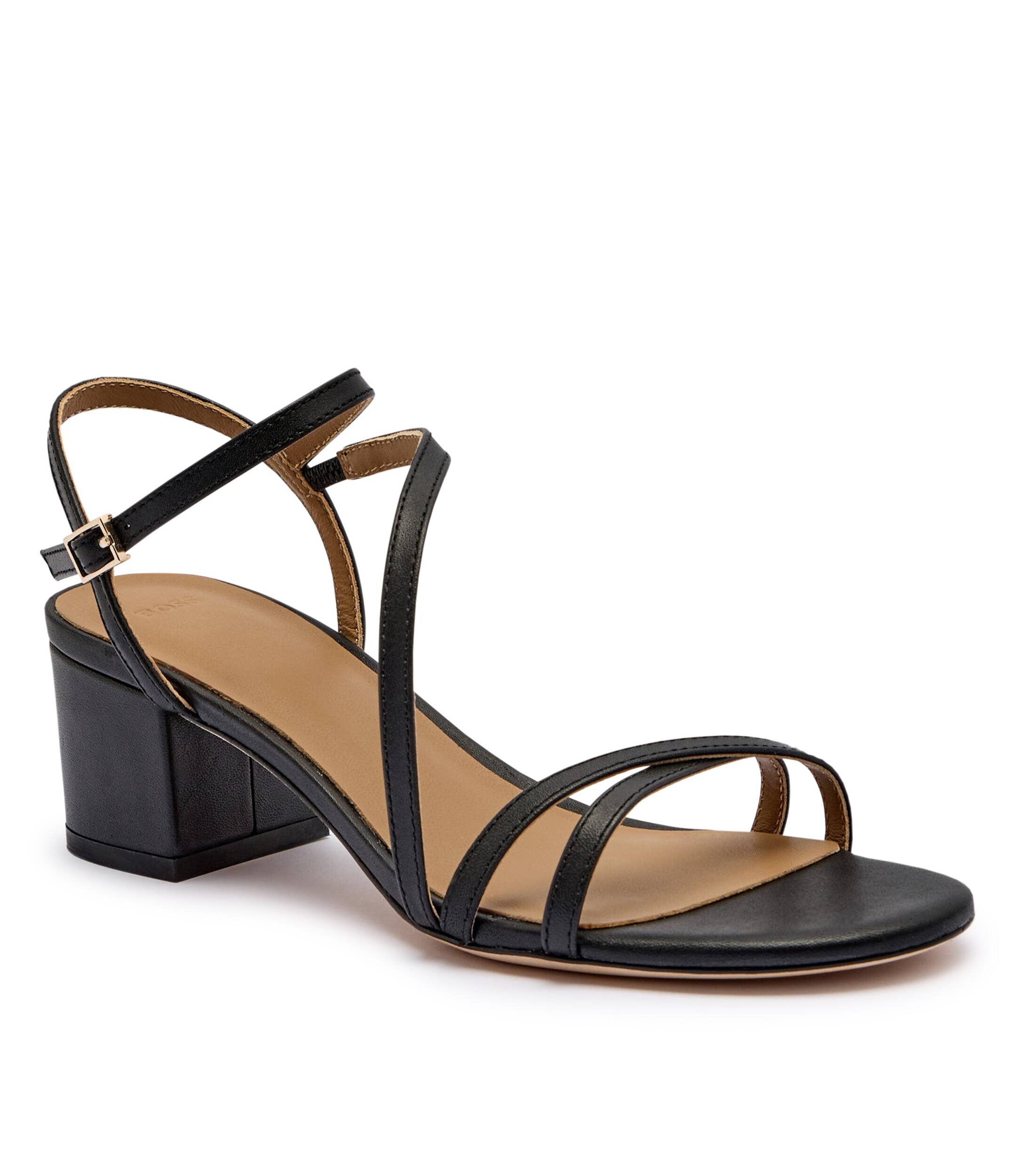BOSS BLACK De piele sandale cu toc gros Emberlyn_San50_VC