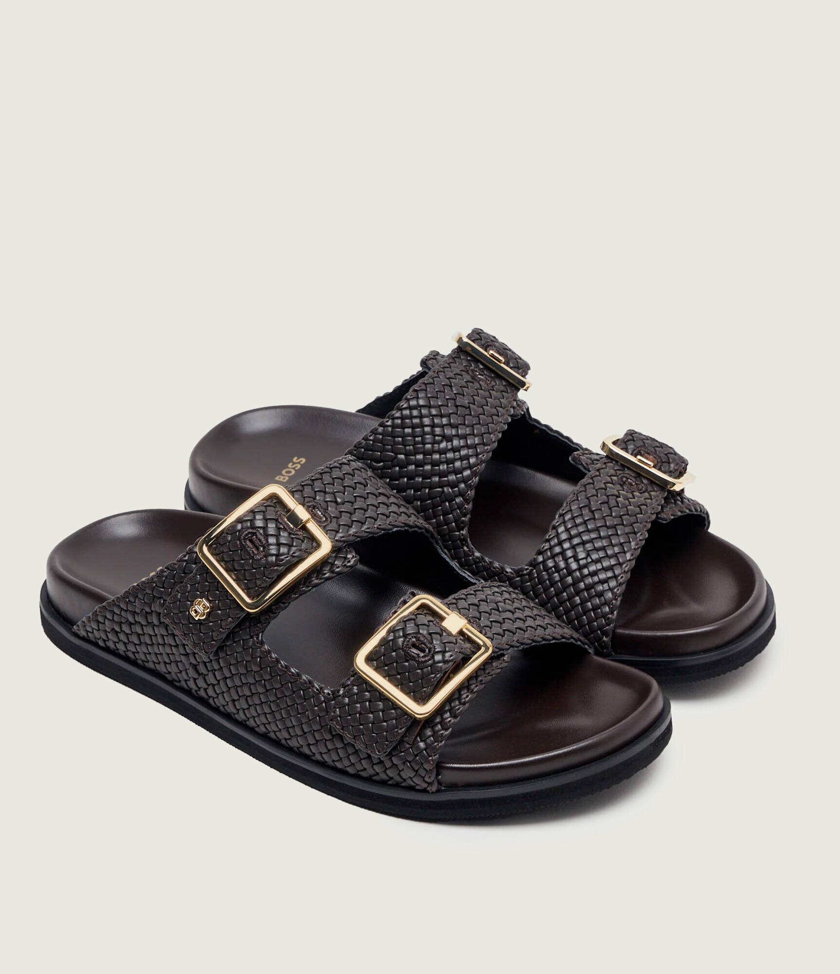 BOSS BLACK De piele șlapi Freyah