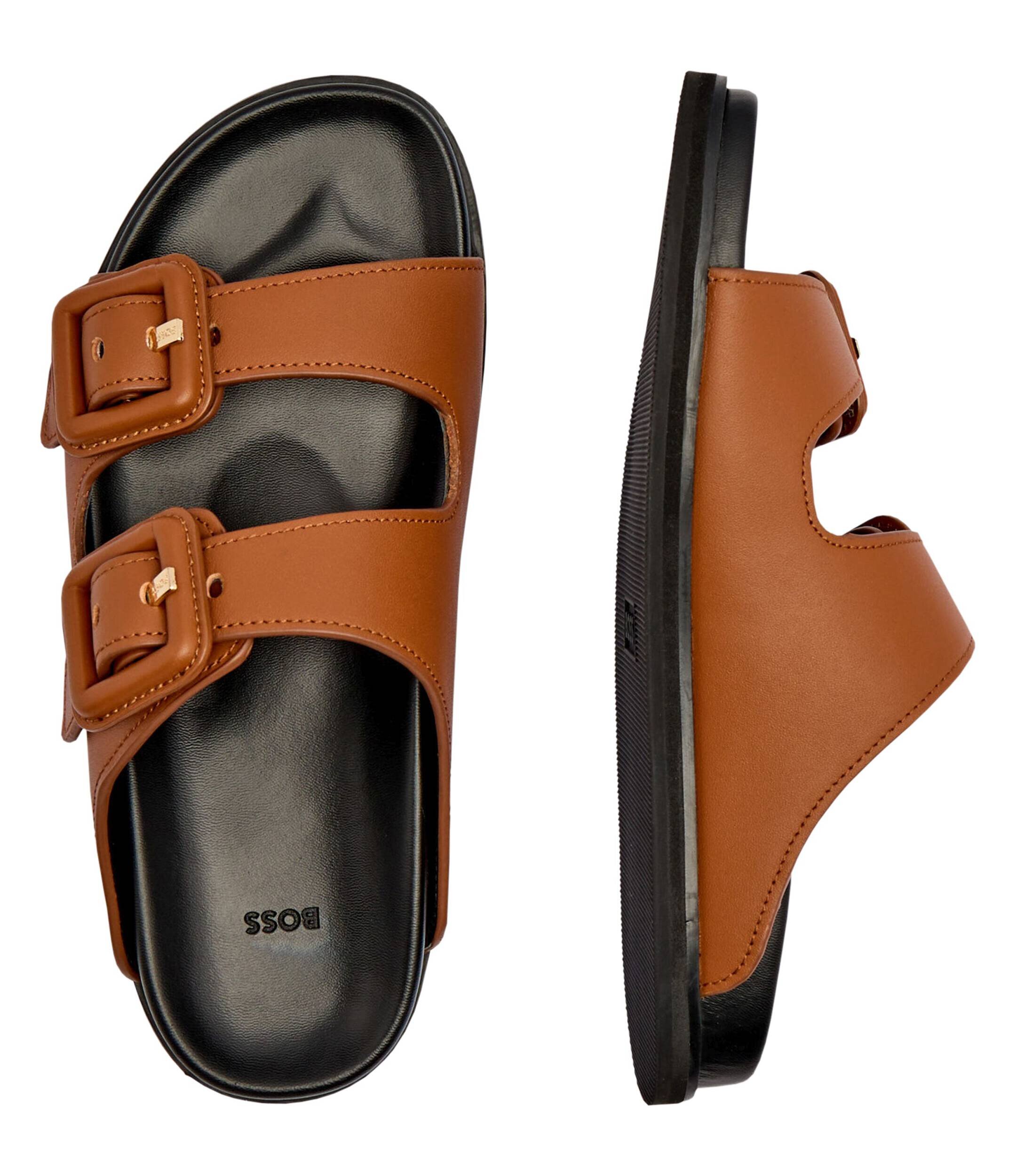 BOSS BLACK De piele șlapi Freyah