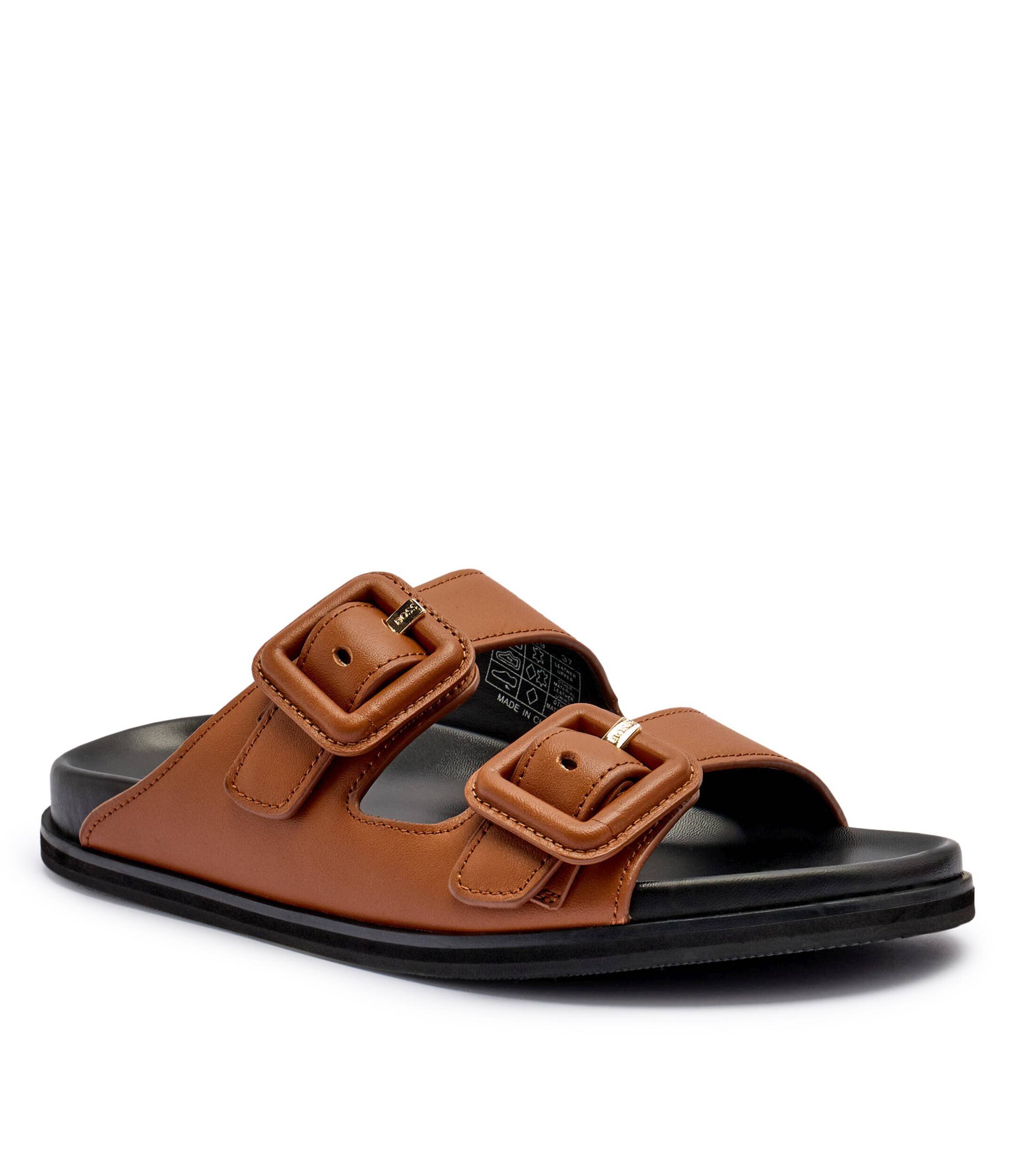 BOSS BLACK De piele șlapi Freyah