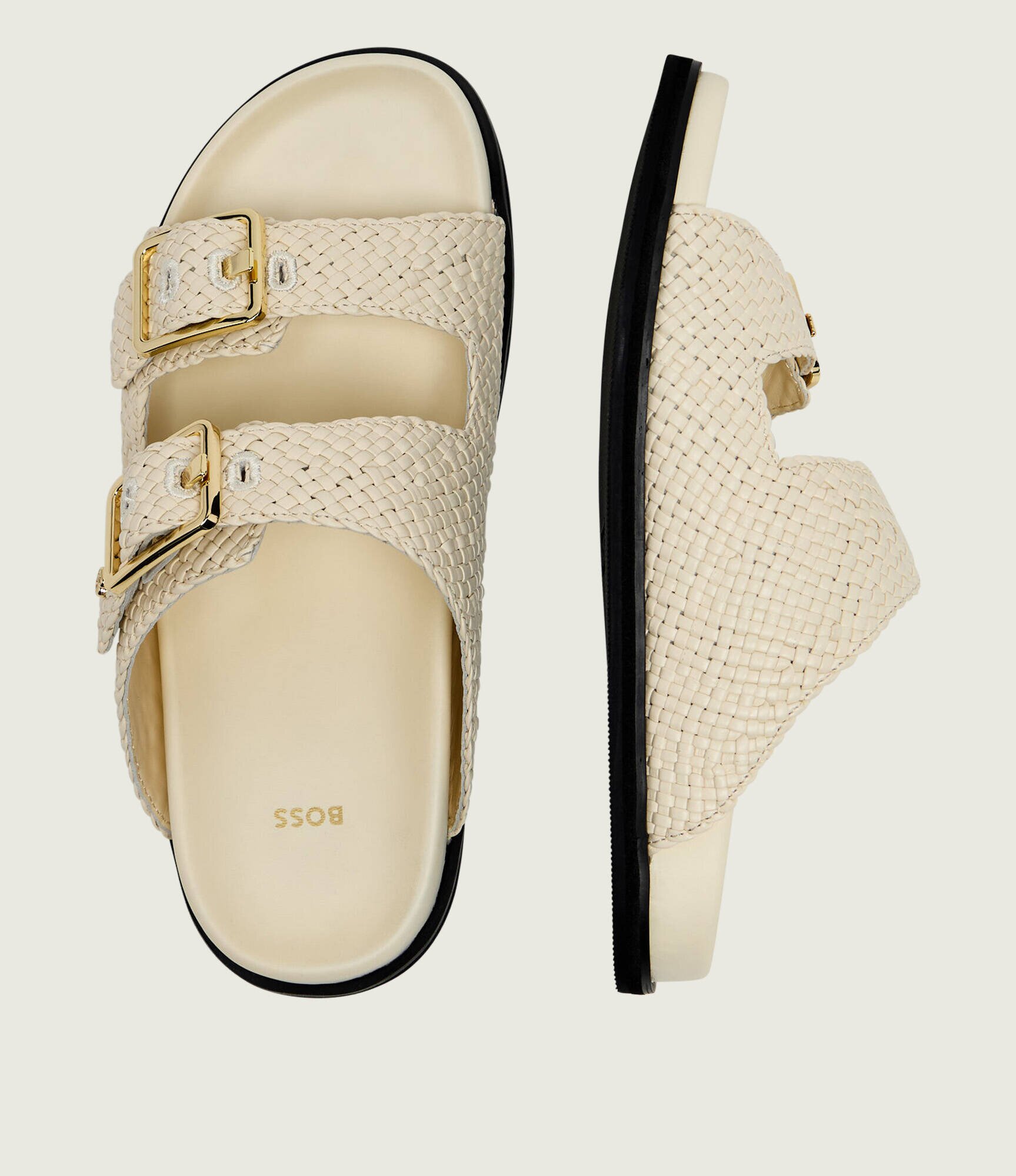 BOSS BLACK De piele șlapi Freyah_Slide_WVL