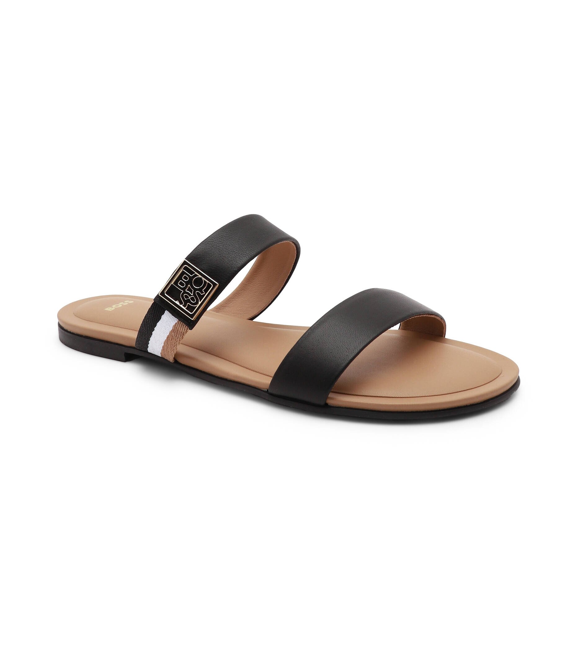BOSS BLACK De piele șlapi Millie