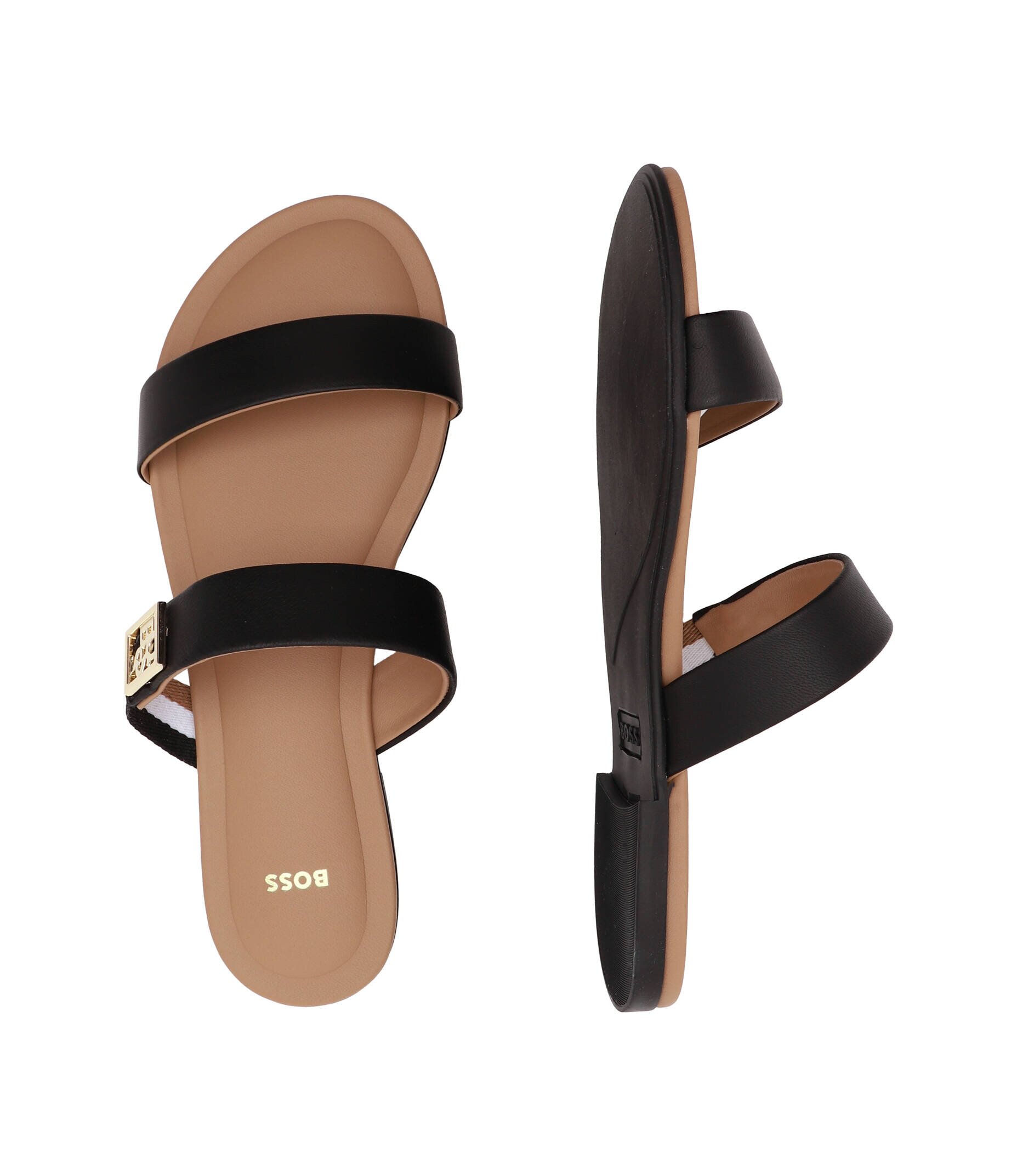 BOSS BLACK De piele șlapi Millie