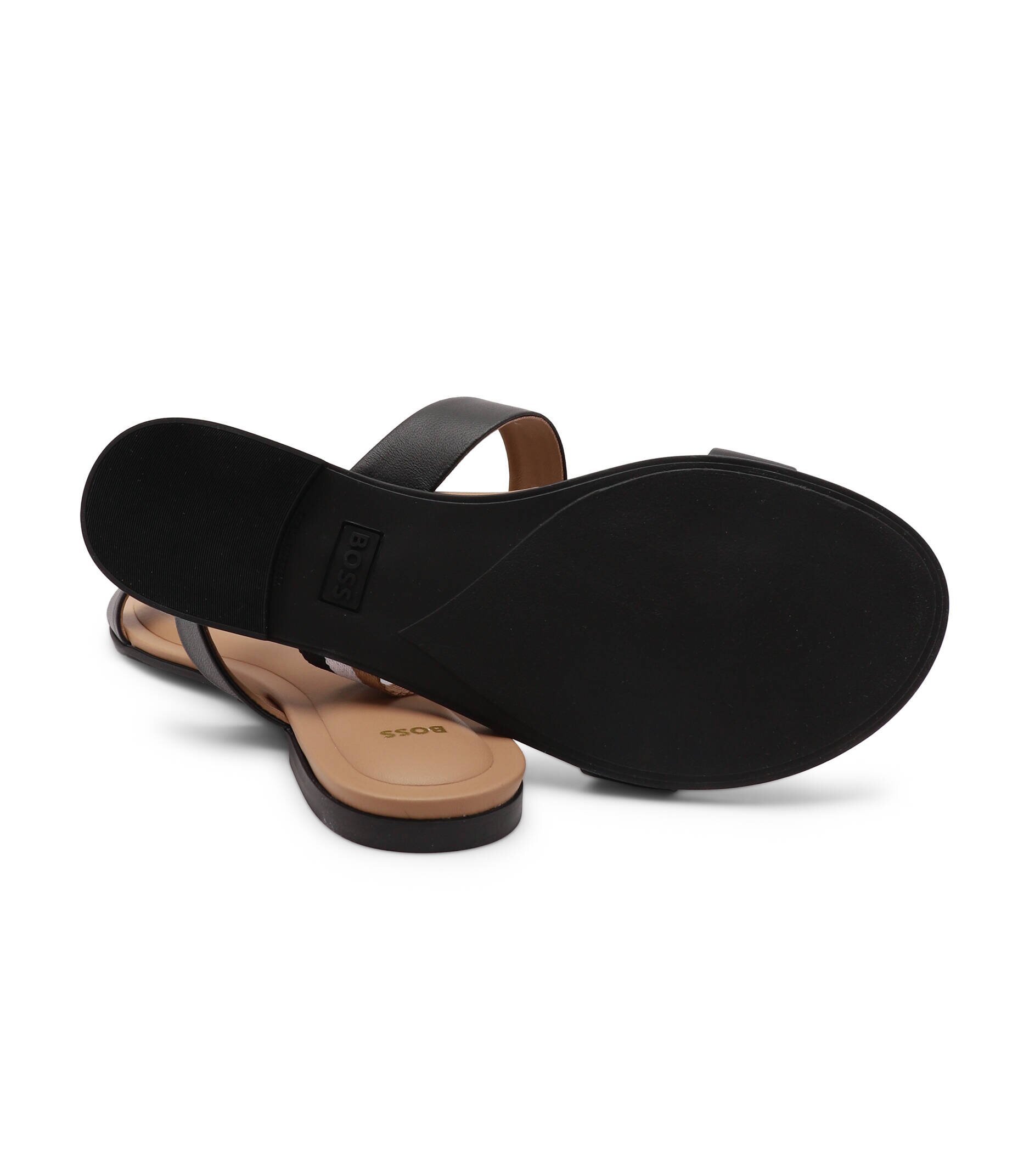 BOSS BLACK De piele șlapi Millie