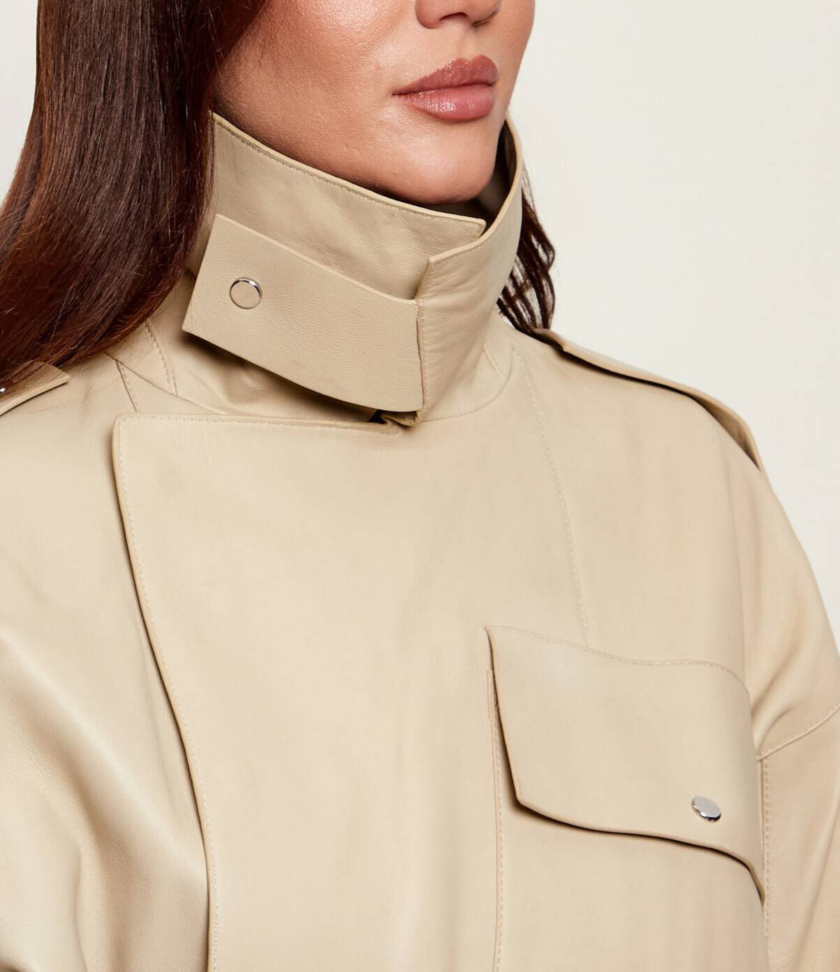 BOSS BLACK De piele trench Satila