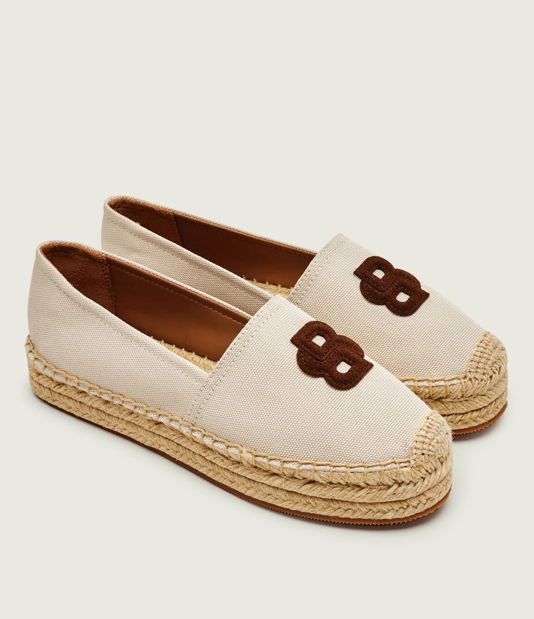 BOSS BLACK Espadrile Madeira_Slon_CVBBHF cu adaos de piele