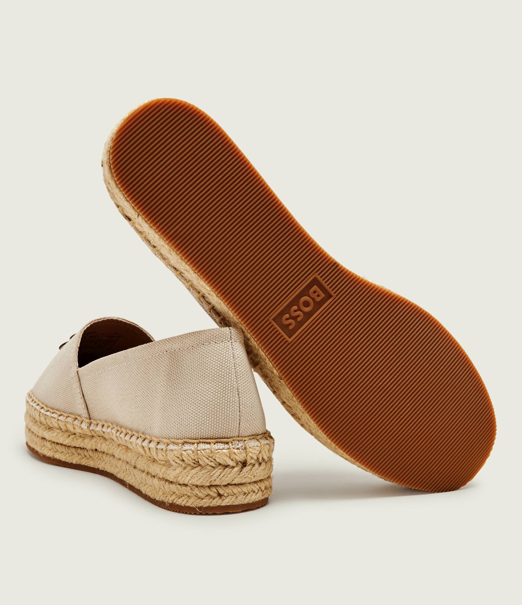 BOSS BLACK Espadrile Madeira_Slon_CVBBHF cu adaos de piele