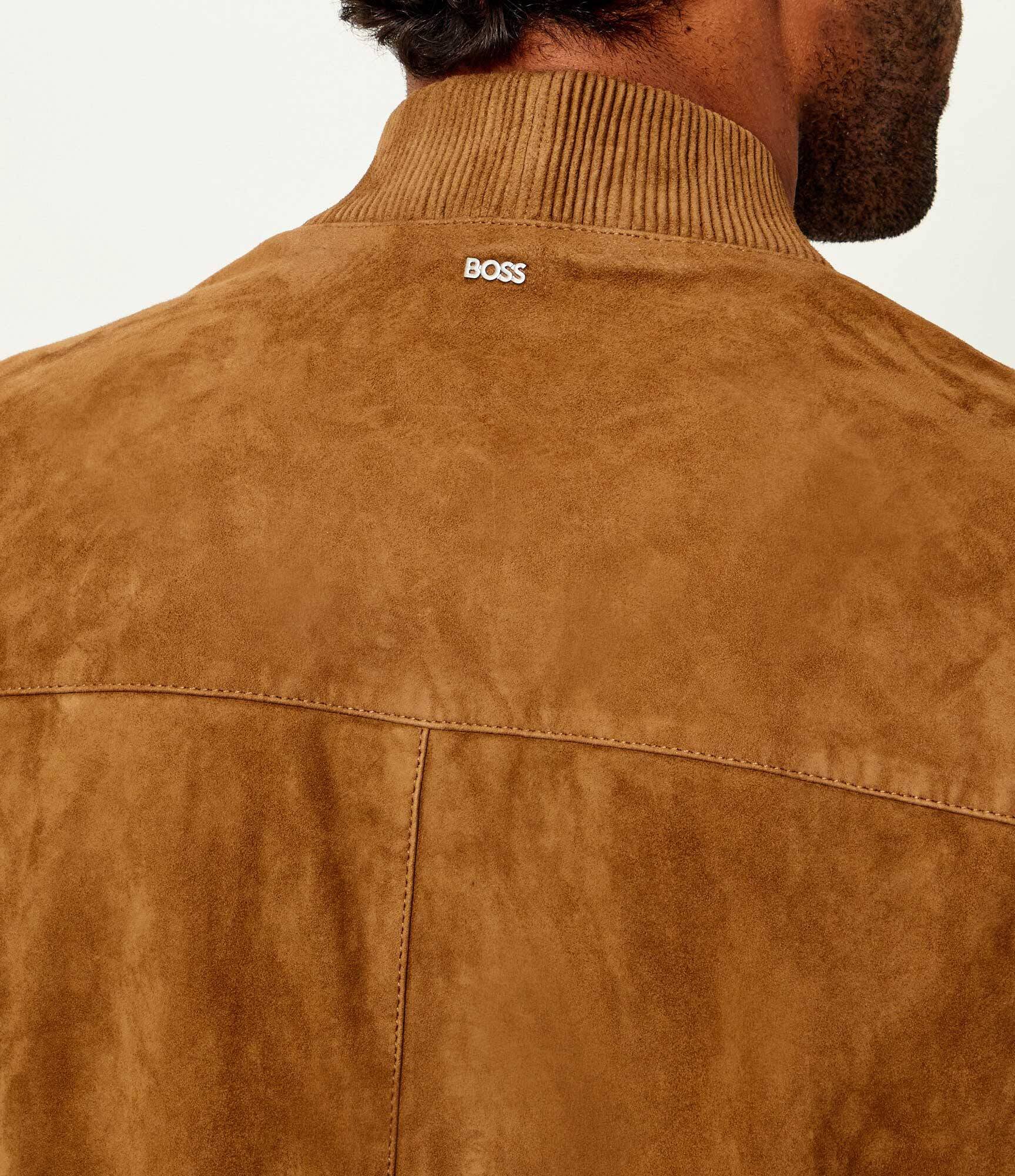 BOSS BLACK Geacă bomber H-Muller | regular fit | piele întoarsă