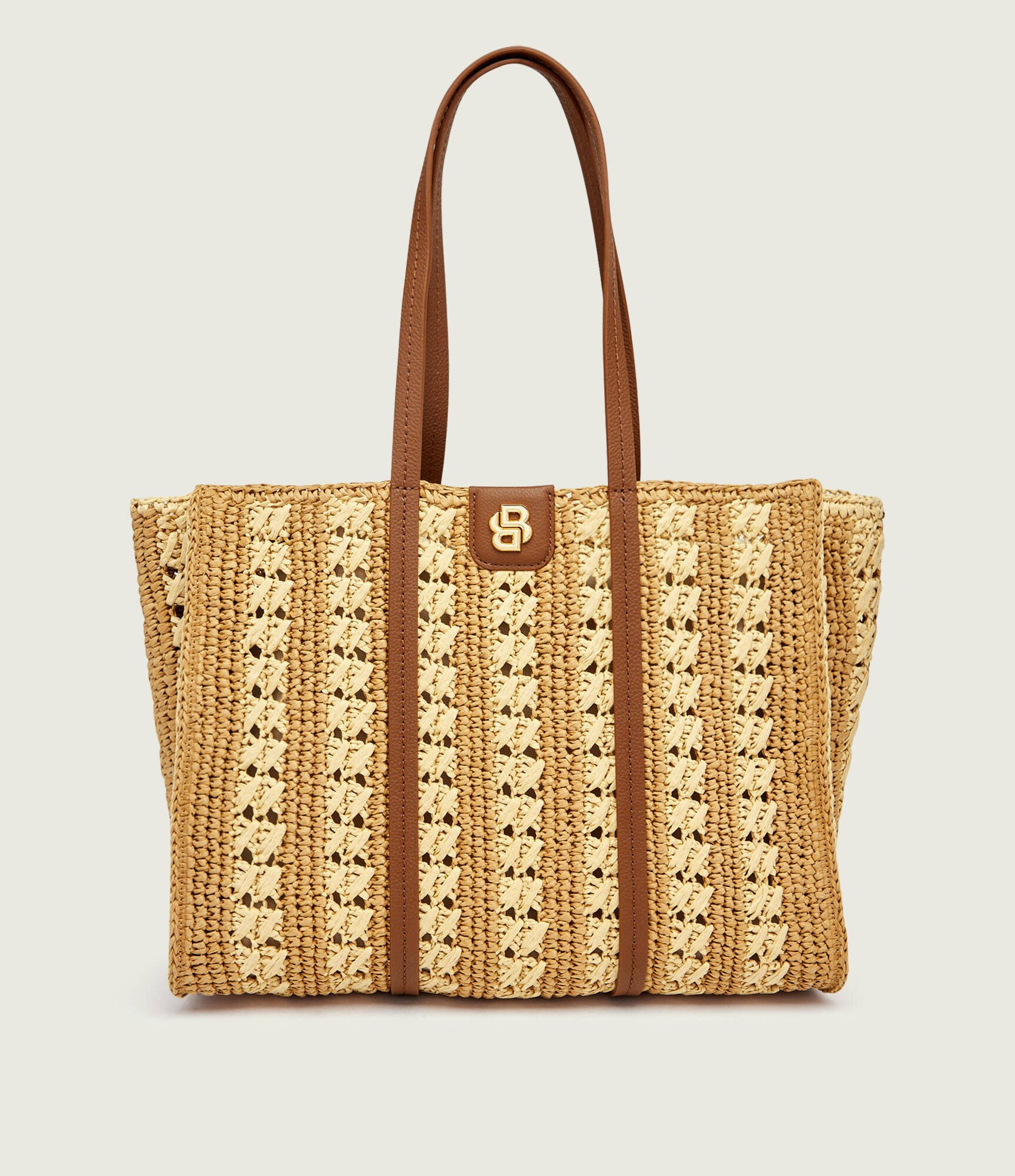 BOSS BLACK Geantă shopper BEYOND cu adaos de piele