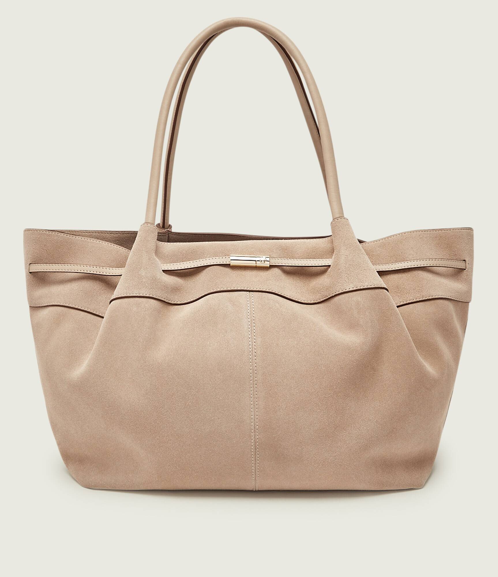 BOSS BLACK Geantă shopper HELYA | piele întoarsă