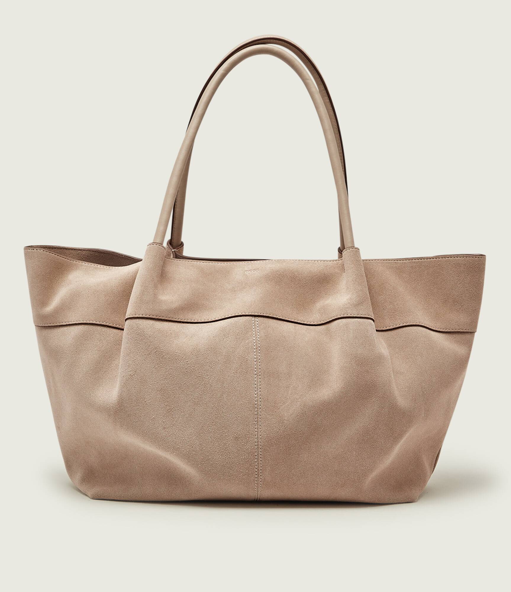 BOSS BLACK Geantă shopper HELYA | piele întoarsă
