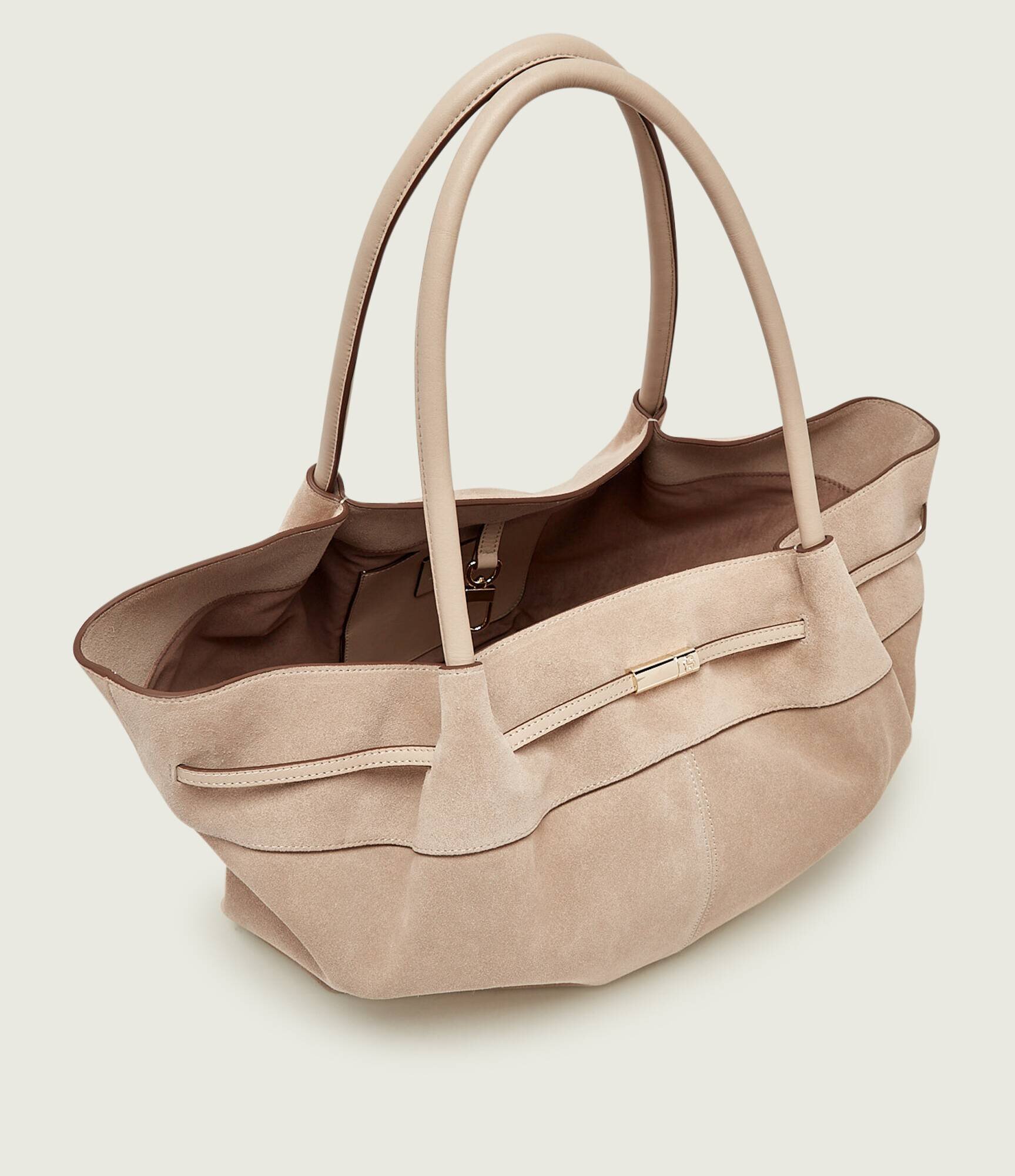 BOSS BLACK Geantă shopper HELYA | piele întoarsă