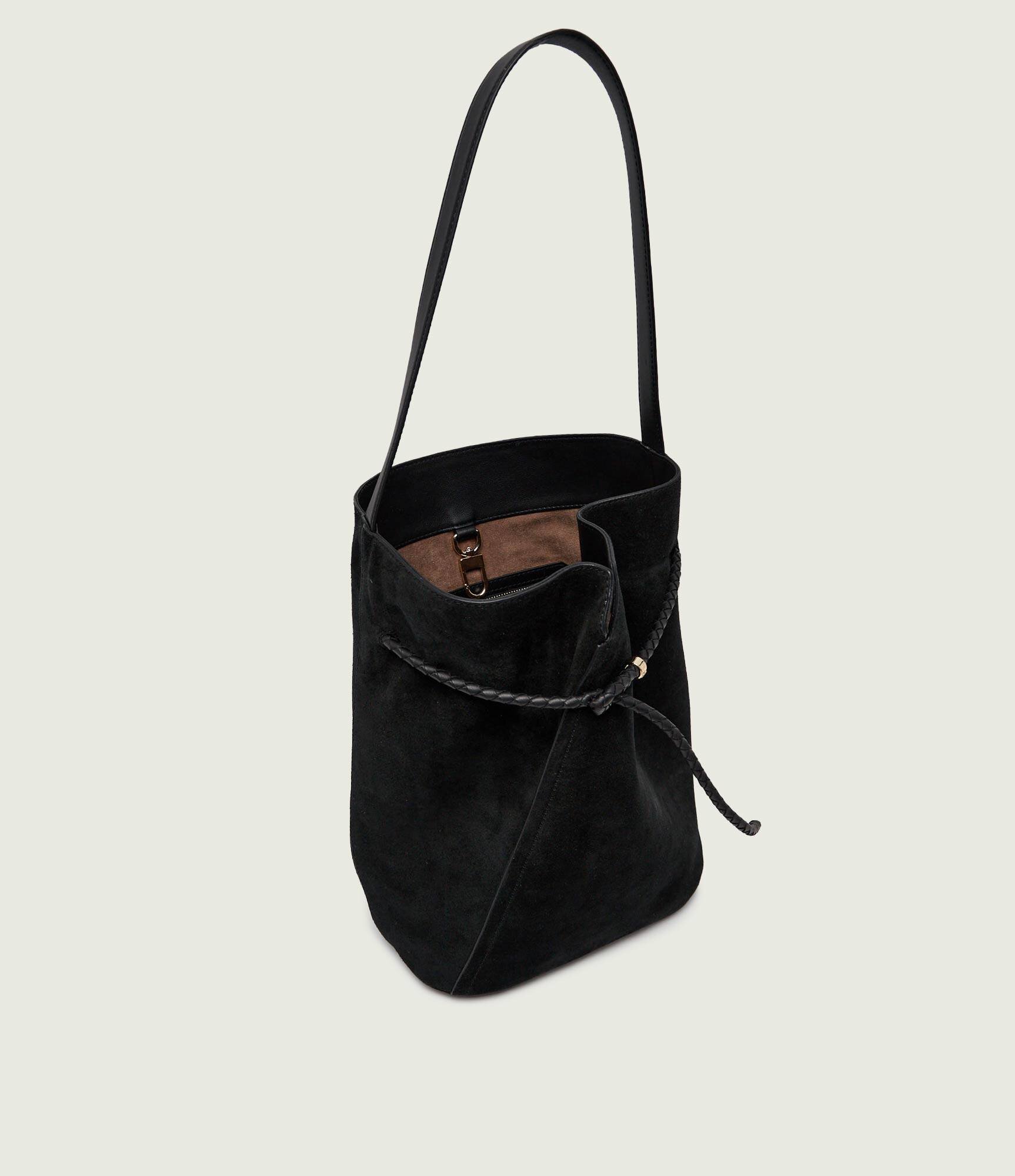 BOSS BLACK Geantă tip sac Boss Revers | piele întoarsă