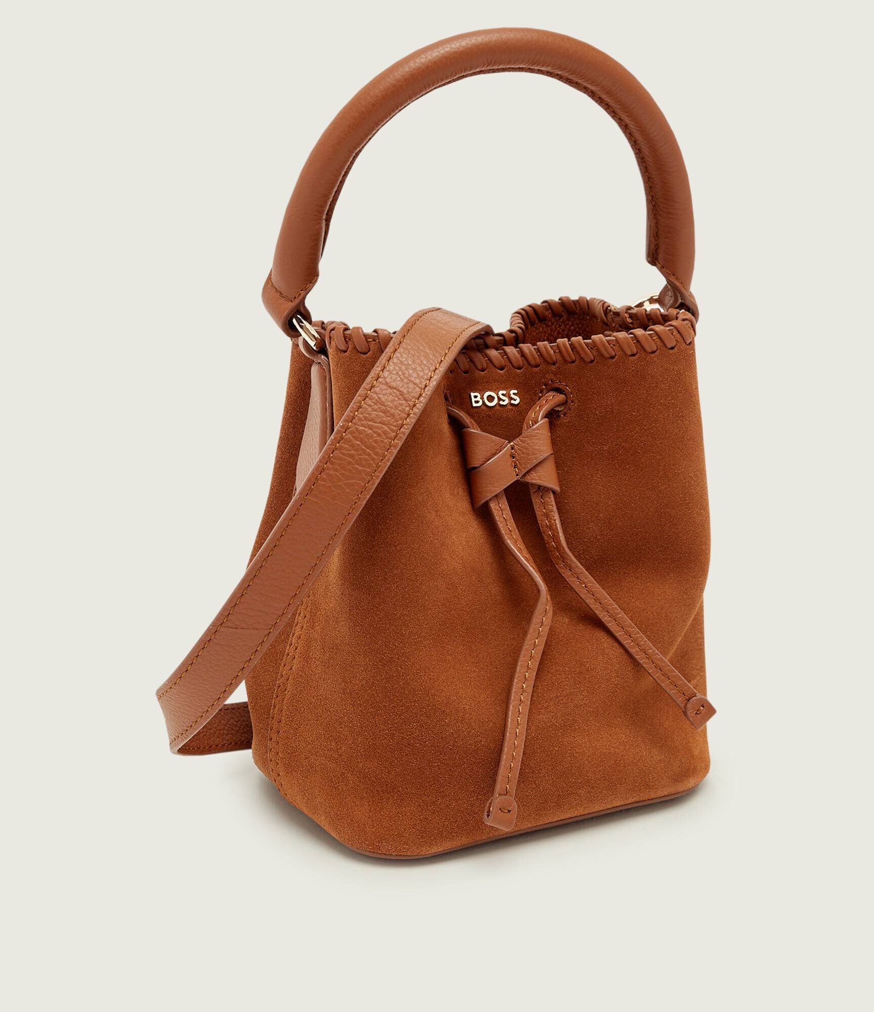 BOSS BLACK Geantă tip sac Lenah S | piele întoarsă