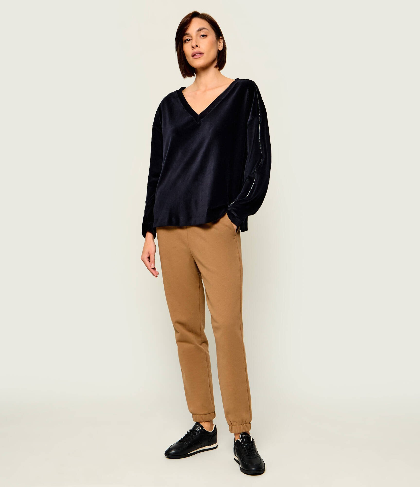 BOSS BLACK Hanorac Velvet | Relaxed fit | catifea reiată