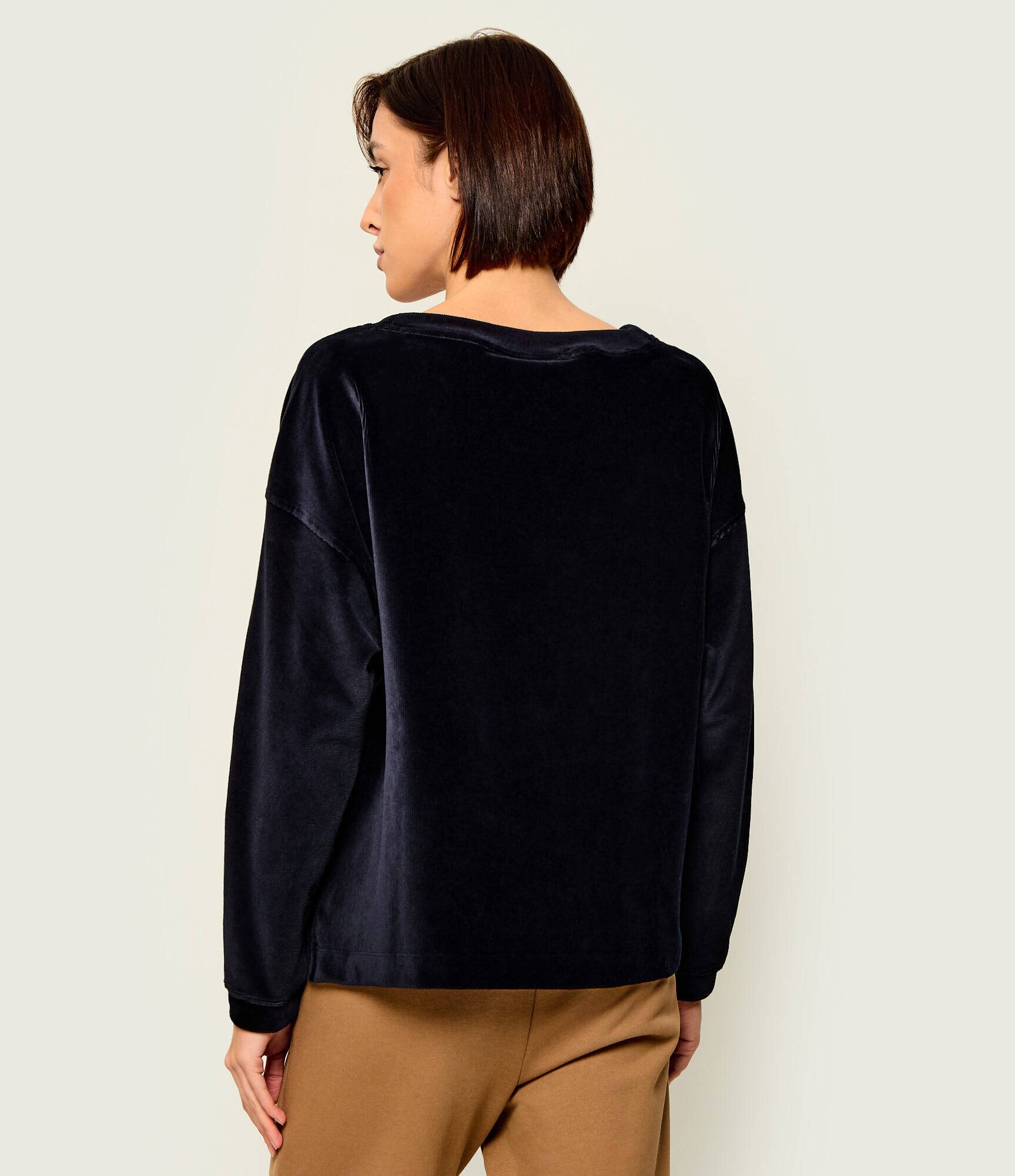 BOSS BLACK Hanorac Velvet | Relaxed fit | catifea reiată