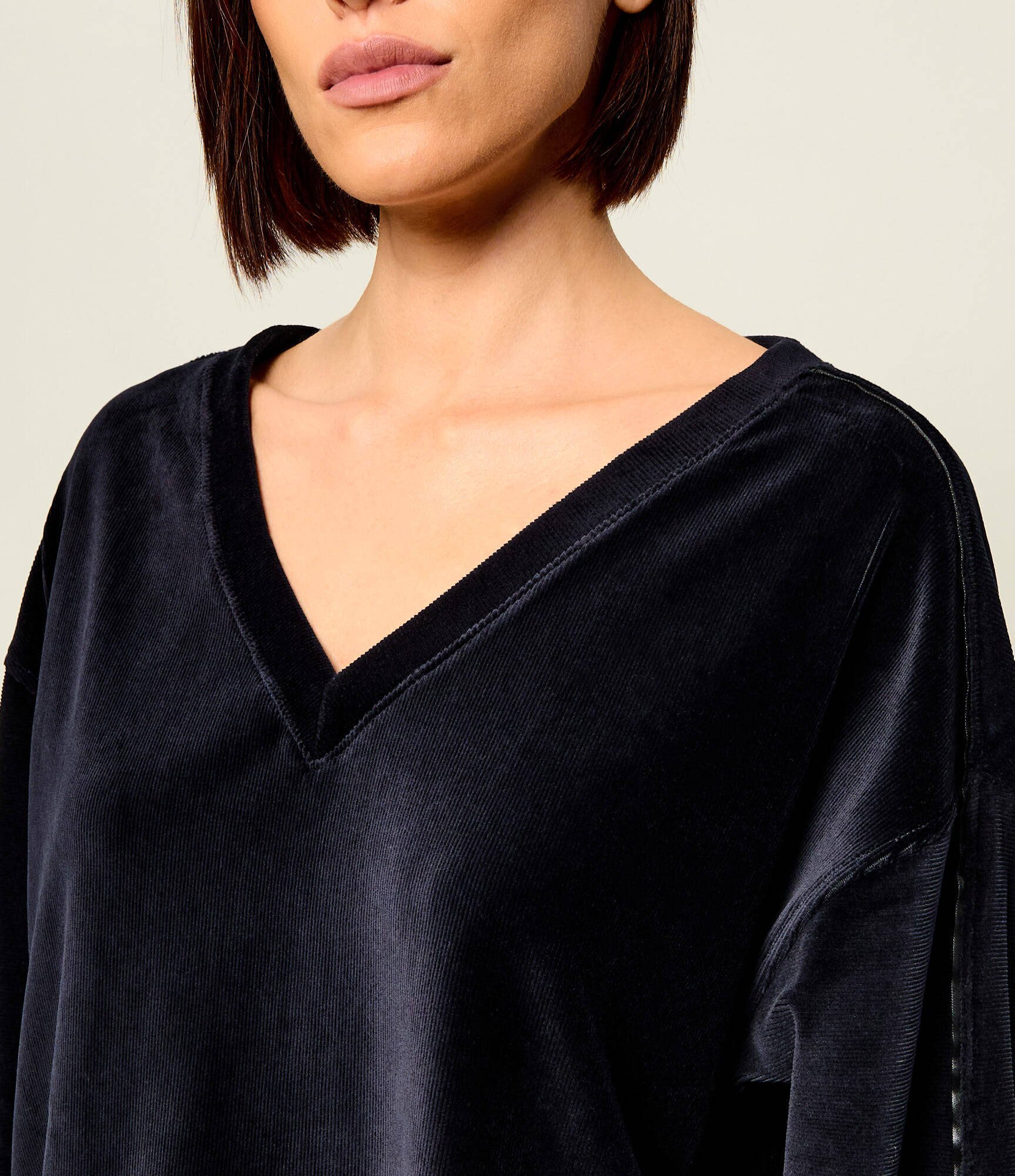 BOSS BLACK Hanorac Velvet | Relaxed fit | catifea reiată