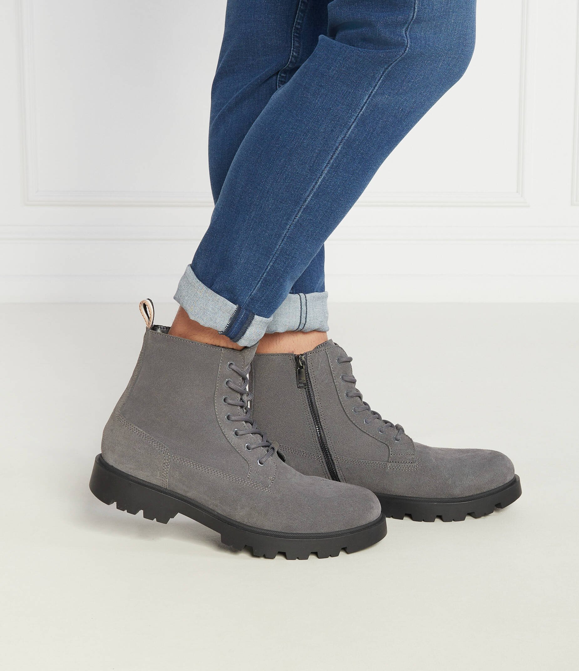 BOSS BLACK Insulete Adley | piele întoarsă