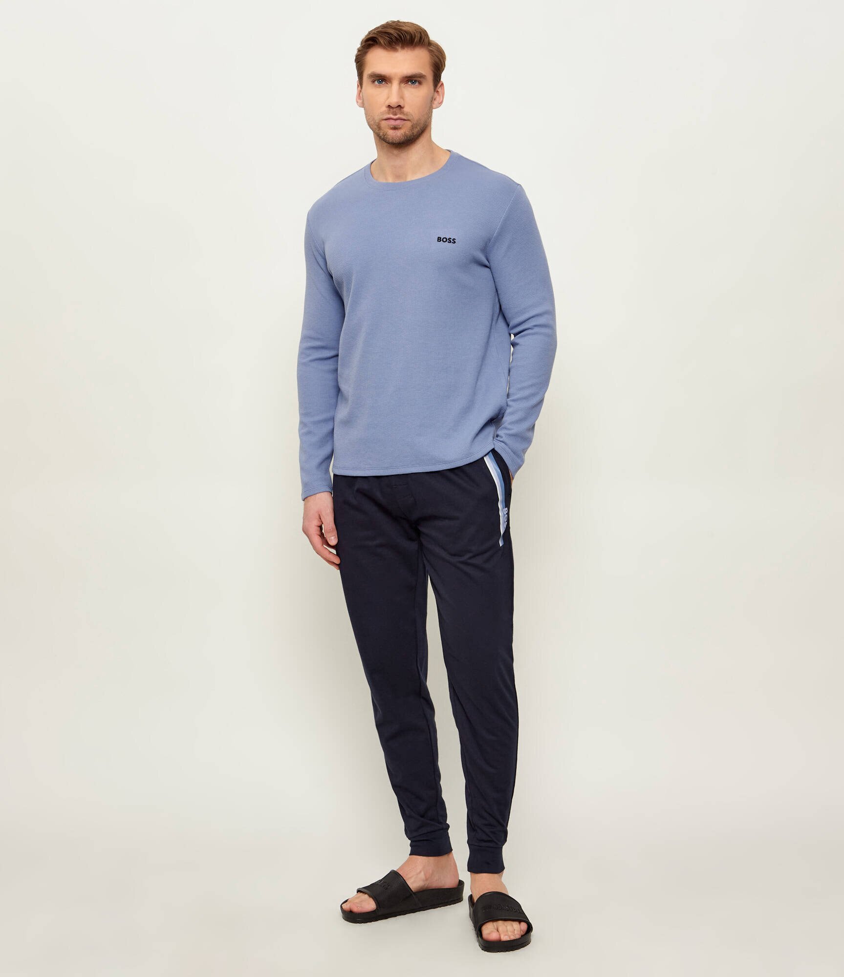 BOSS BLACK Longsleeve Waffle | regular fit