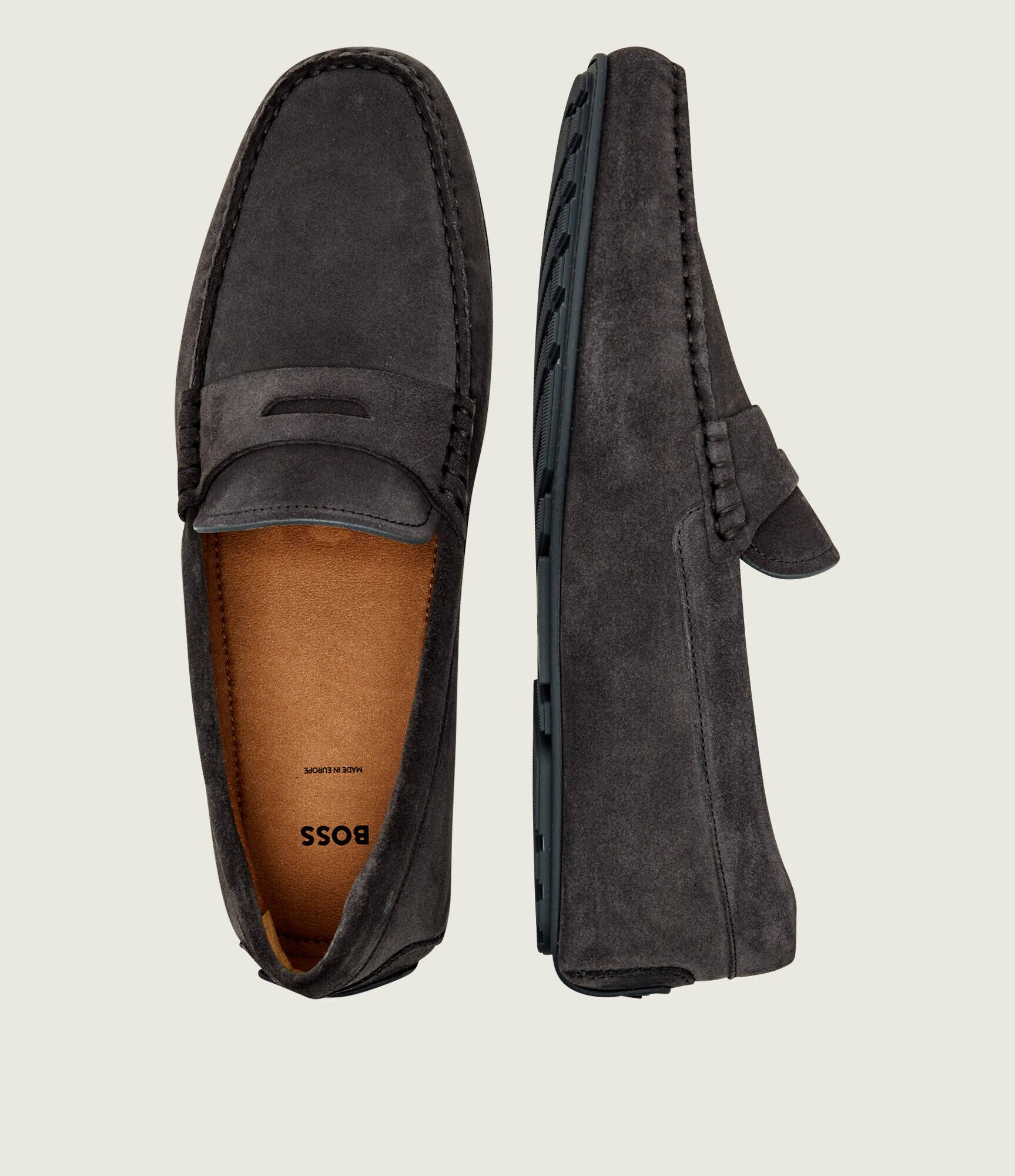 BOSS BLACK Mocasini Noel | piele întoarsă