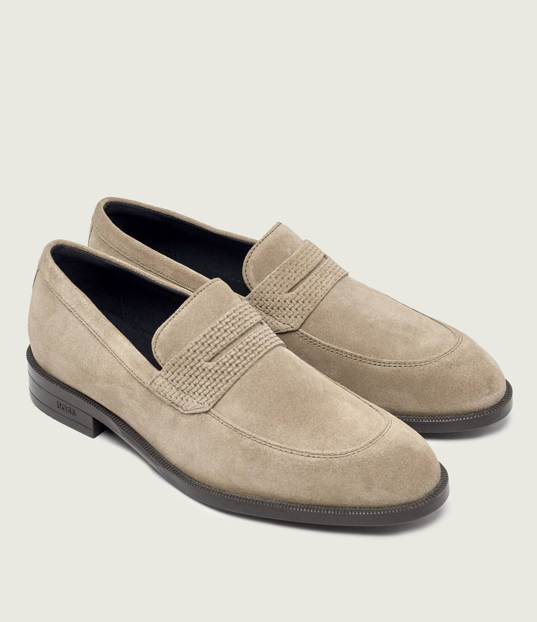 BOSS BLACK Mocasini pantofi loafer Tayil | piele întoarsă