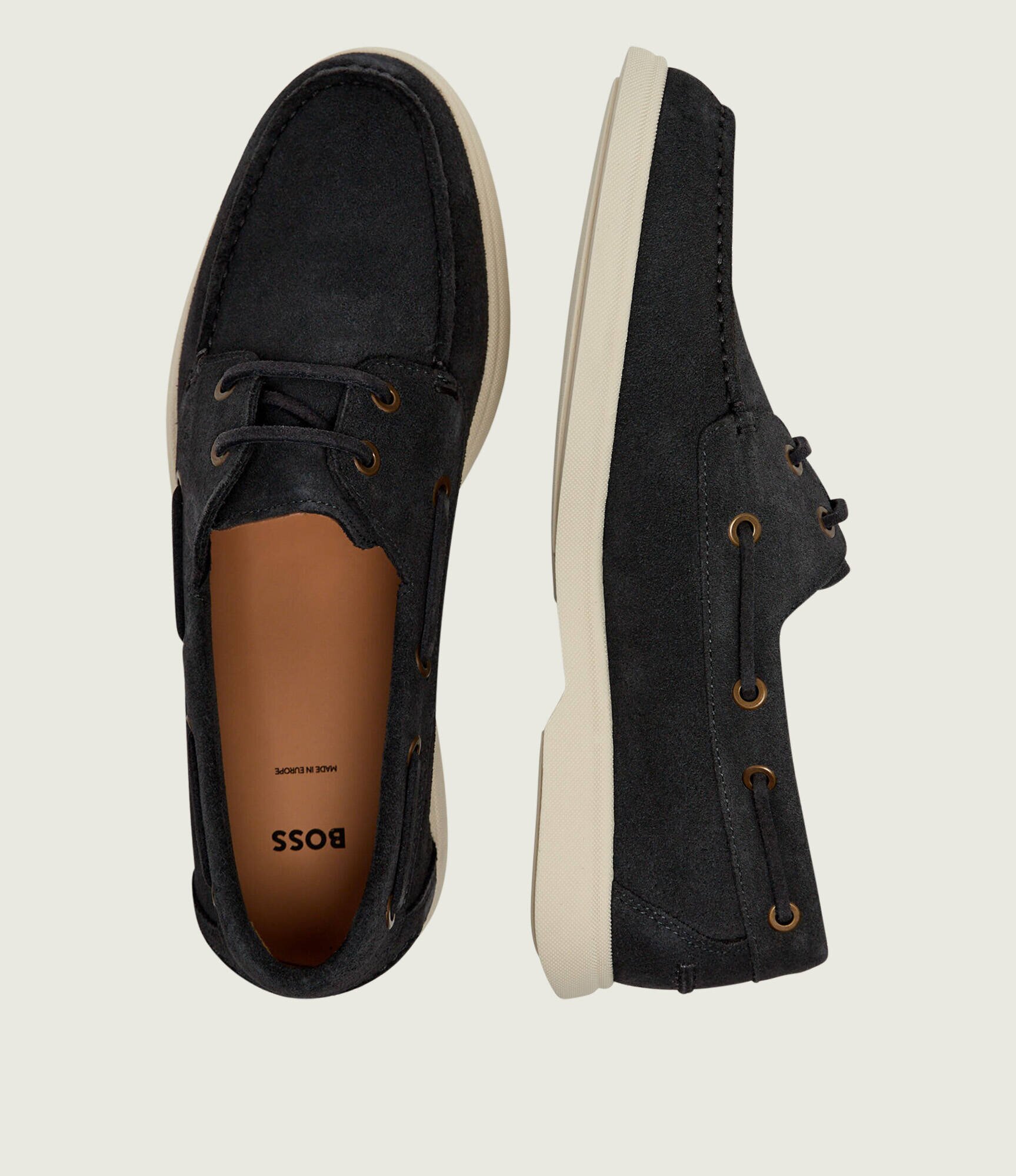 BOSS BLACK Mocasini Sienne | piele întoarsă