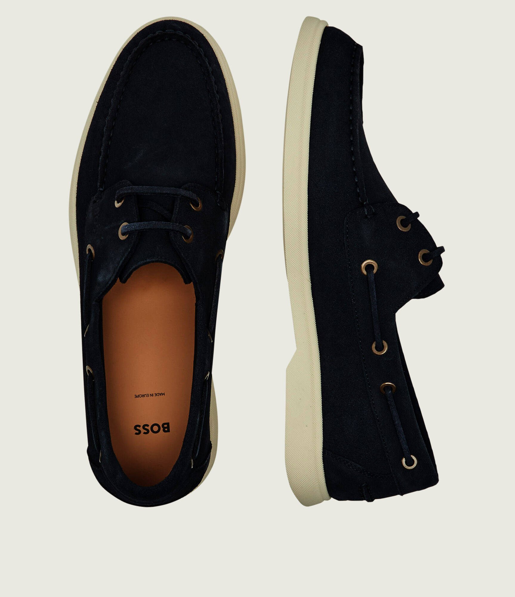BOSS BLACK Mocasini Sienne | piele întoarsă