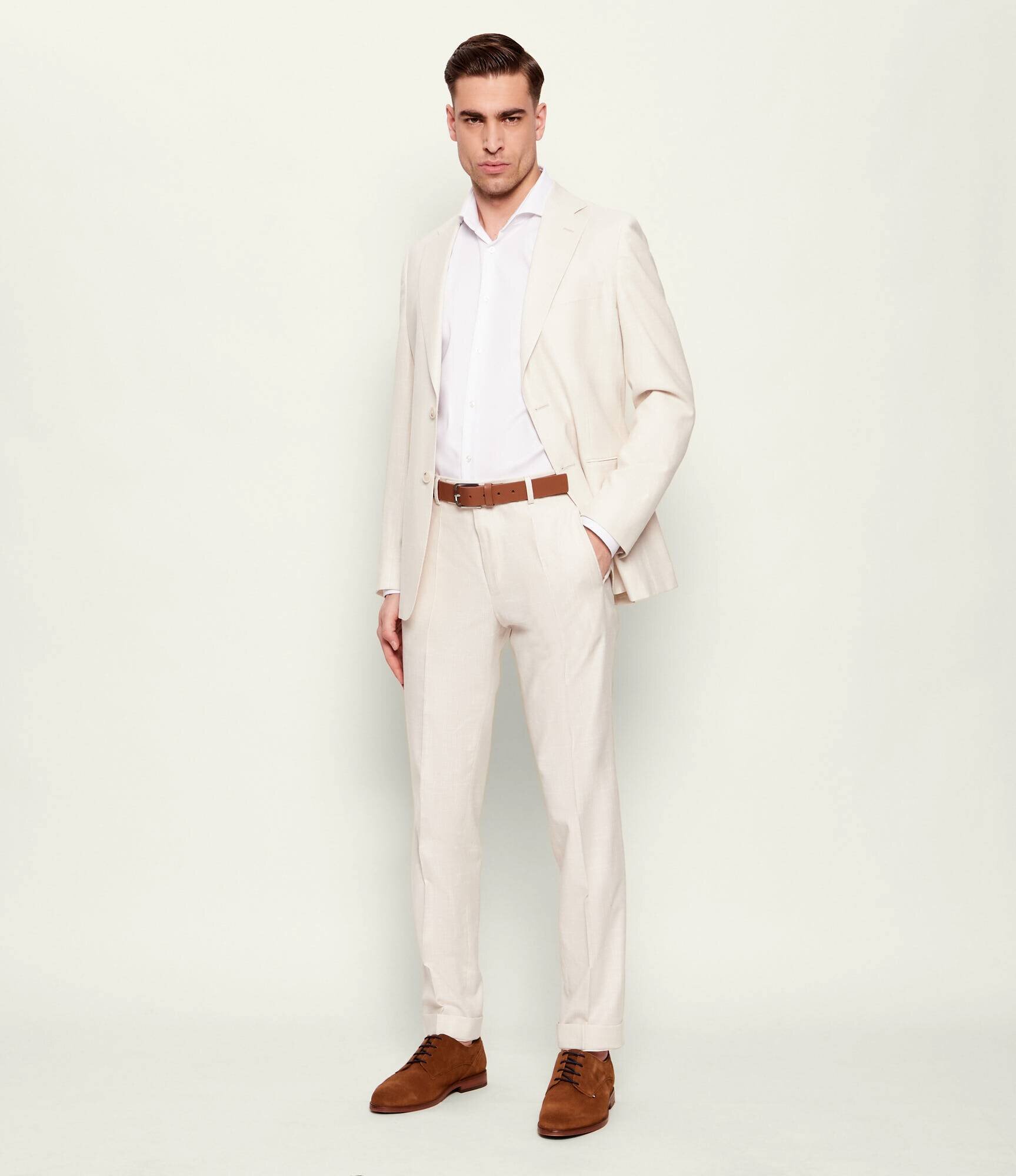 BOSS BLACK Pantaloni C-Genius-HW-262 | Slim Fit cu adaos de lână
