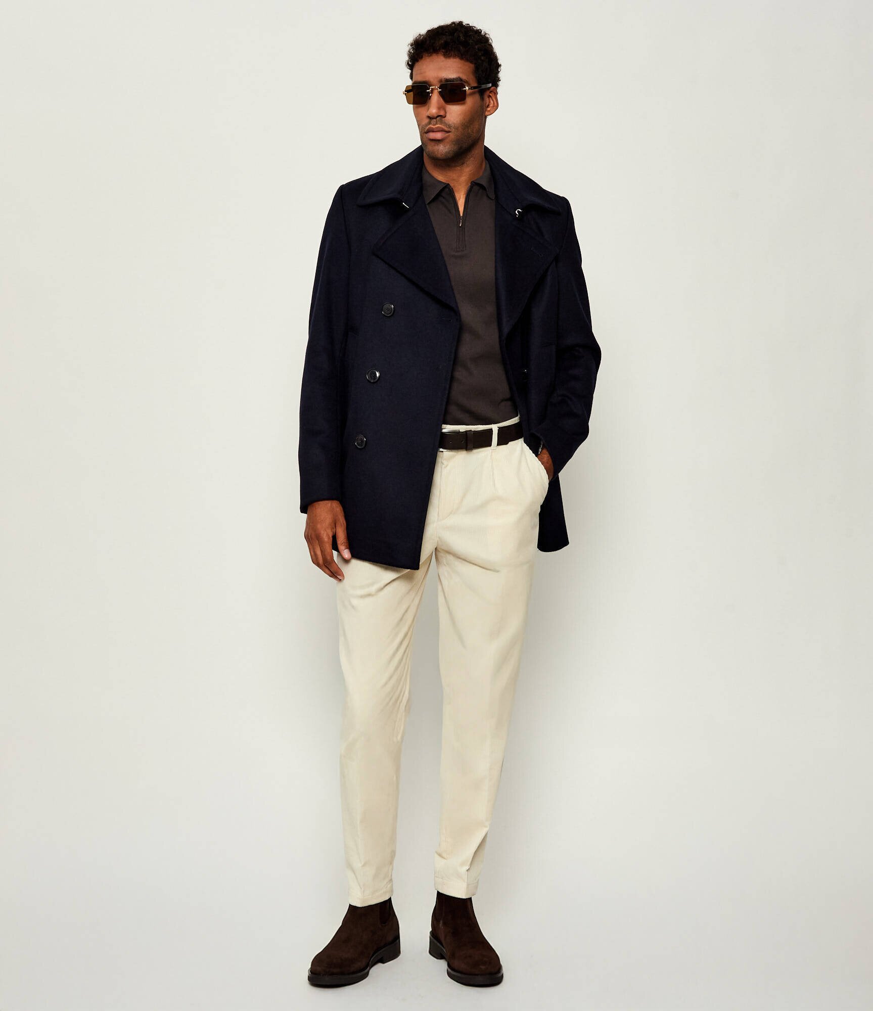 BOSS BLACK Pantaloni C-Perin-PL-253 | regular fit | catifea reiată
