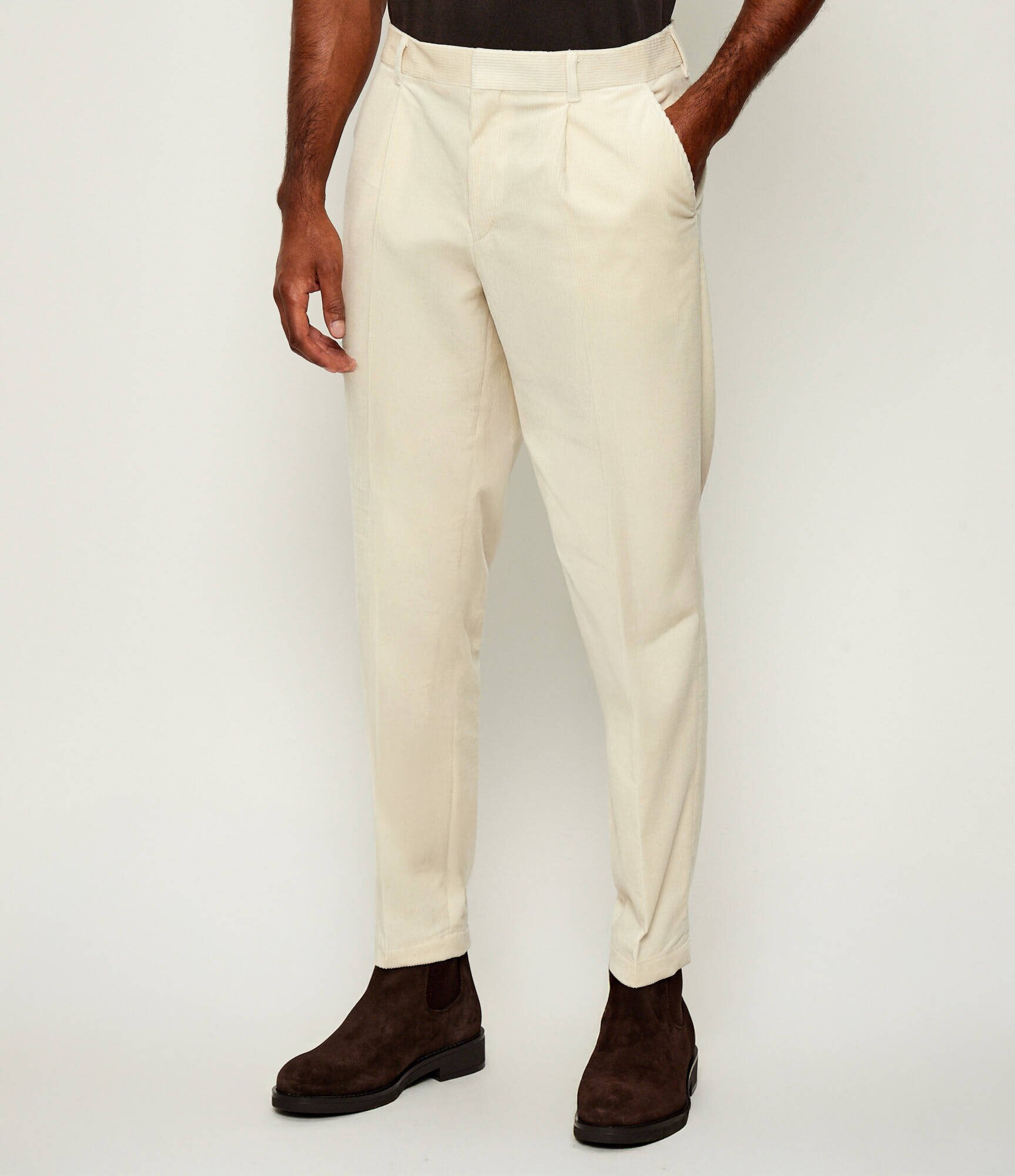 BOSS BLACK Pantaloni C-Perin-PL-253 | regular fit | catifea reiată