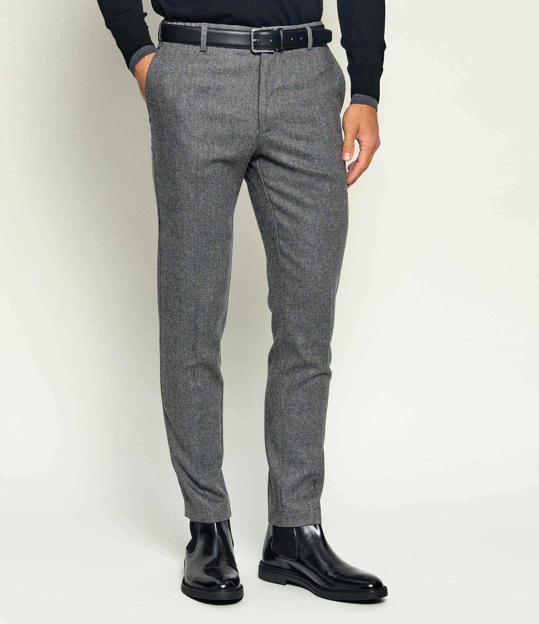 BOSS BLACK Pantaloni chino C-Kane1-RDS-BH | regular fit cu adaos de lână