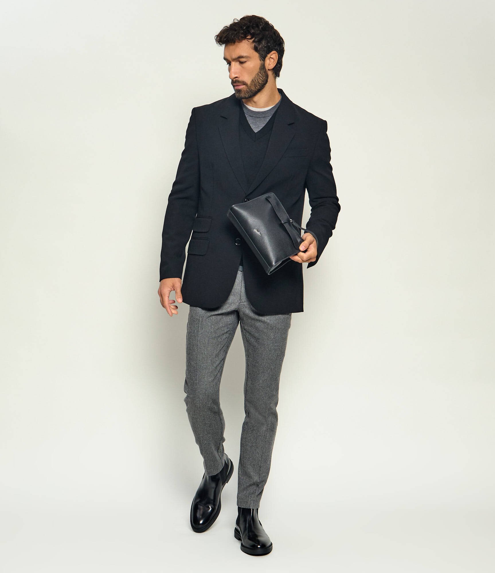 BOSS BLACK Pantaloni chino C-Kane1-RDS-BH | regular fit cu adaos de lână