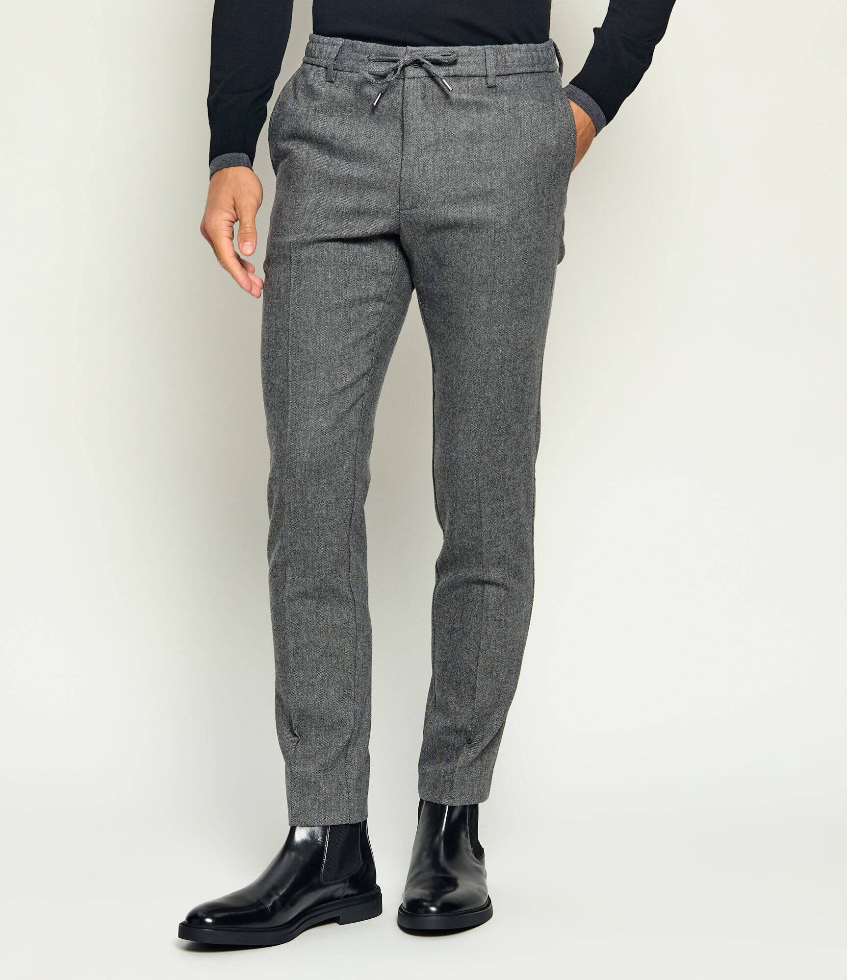 BOSS BLACK Pantaloni chino C-Kane1-RDS-BH | regular fit cu adaos de lână
