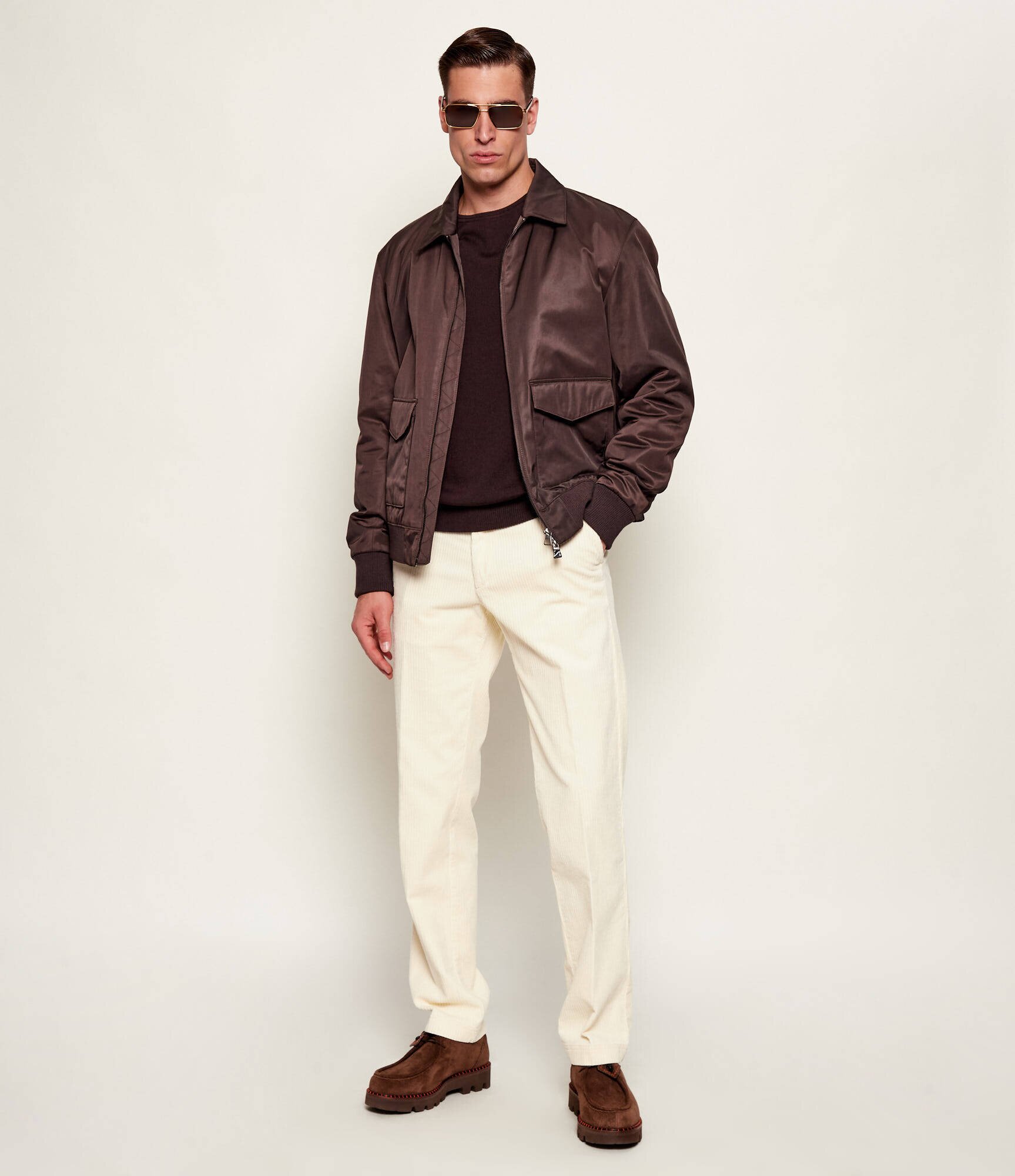 BOSS BLACK Pantaloni chino C-Kent | Straight fit | catifea reiată