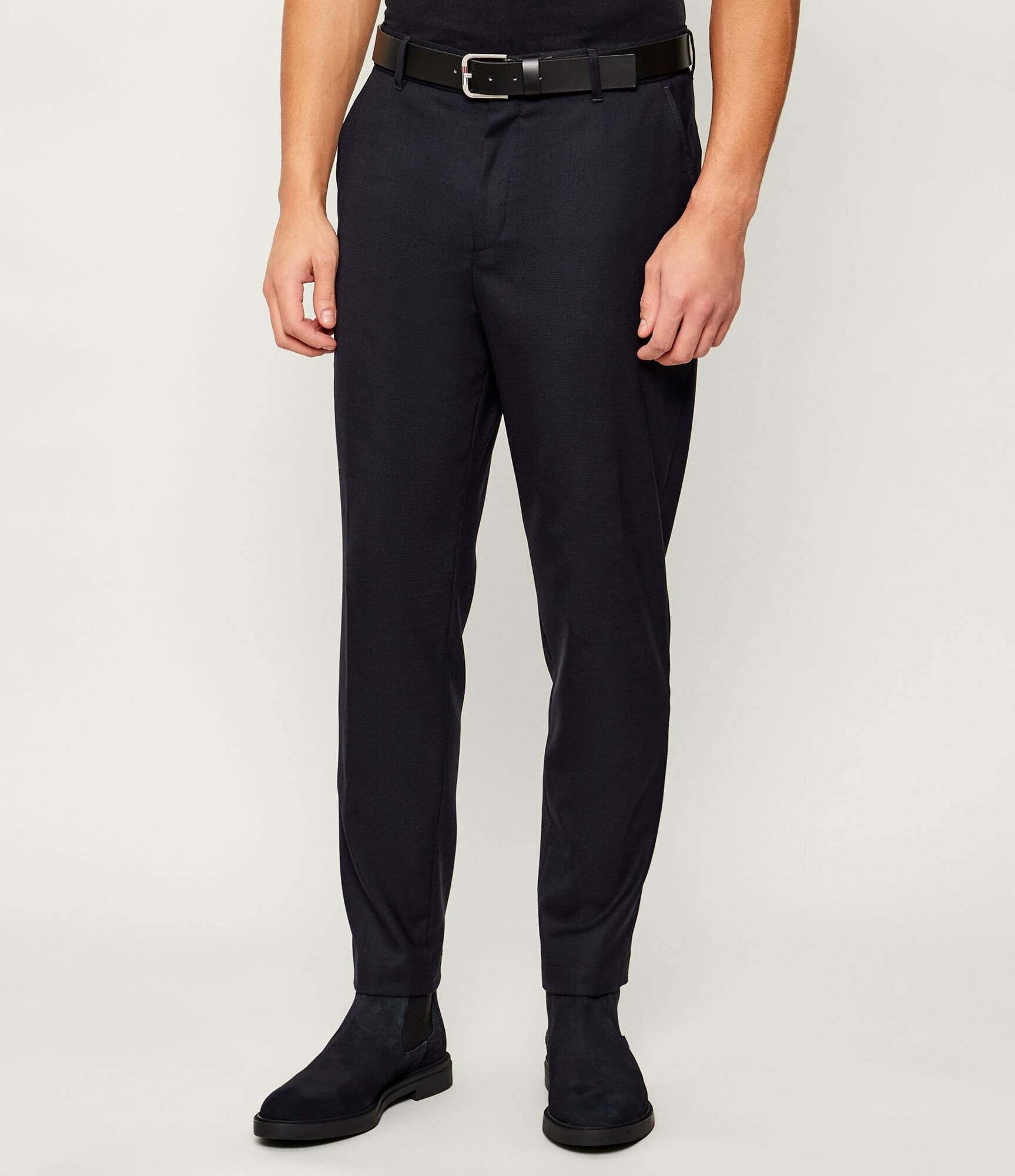 BOSS BLACK Pantaloni chino C-Perin-RDS-WG-261 | Tapered fit cu adaos de lână
