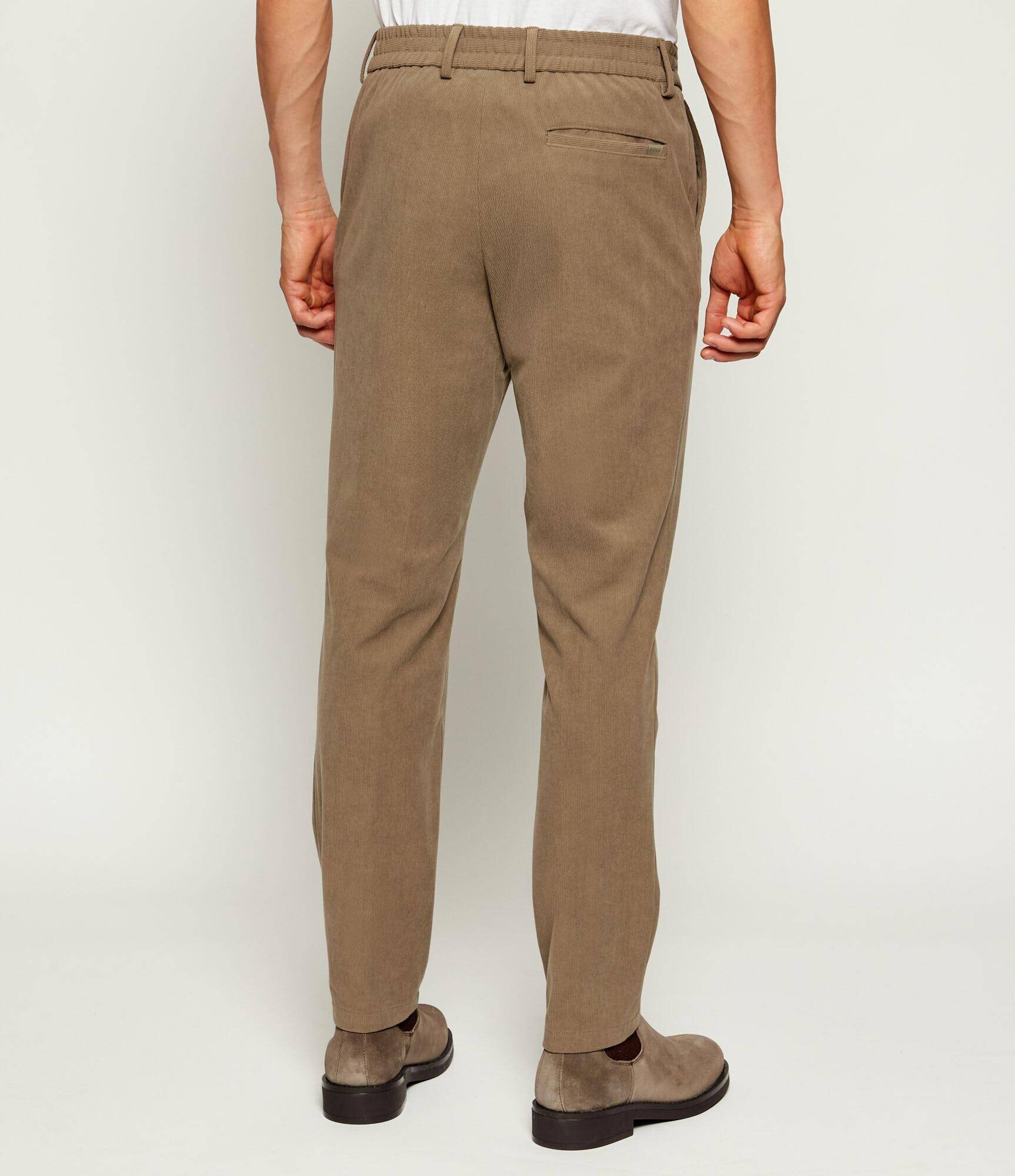BOSS BLACK Pantaloni chino P-Genius-CW-WG-252F | Slim Fit | catifea reiată