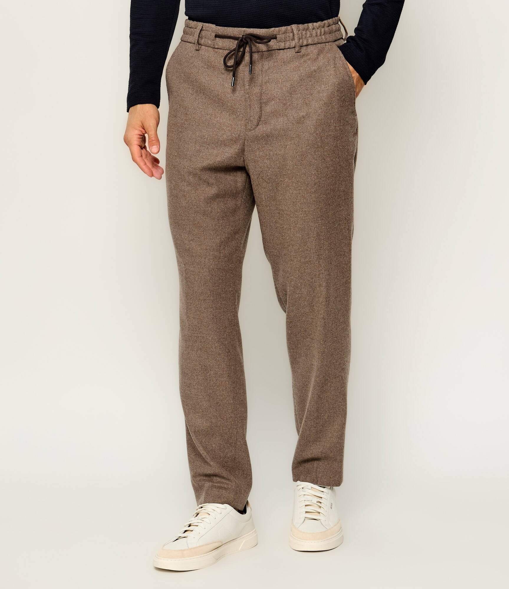BOSS BLACK Pantaloni chino P-Perin-RDS-WG-264 | Tapered fit cu adaos de lână