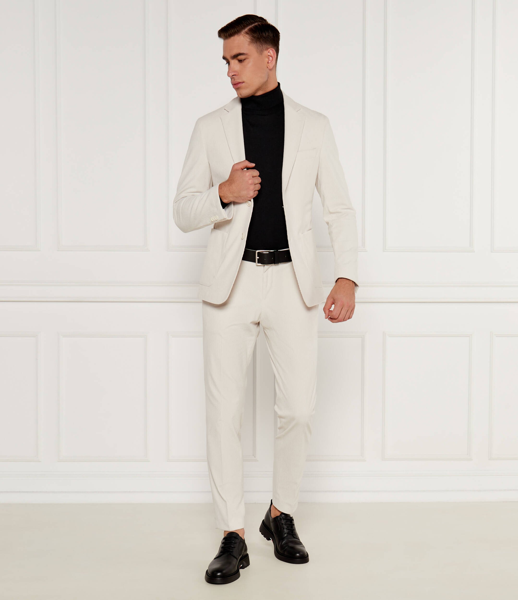 BOSS BLACK Pantaloni P-Genius-CW-WG-244 | Slim Fit | catifea reiată