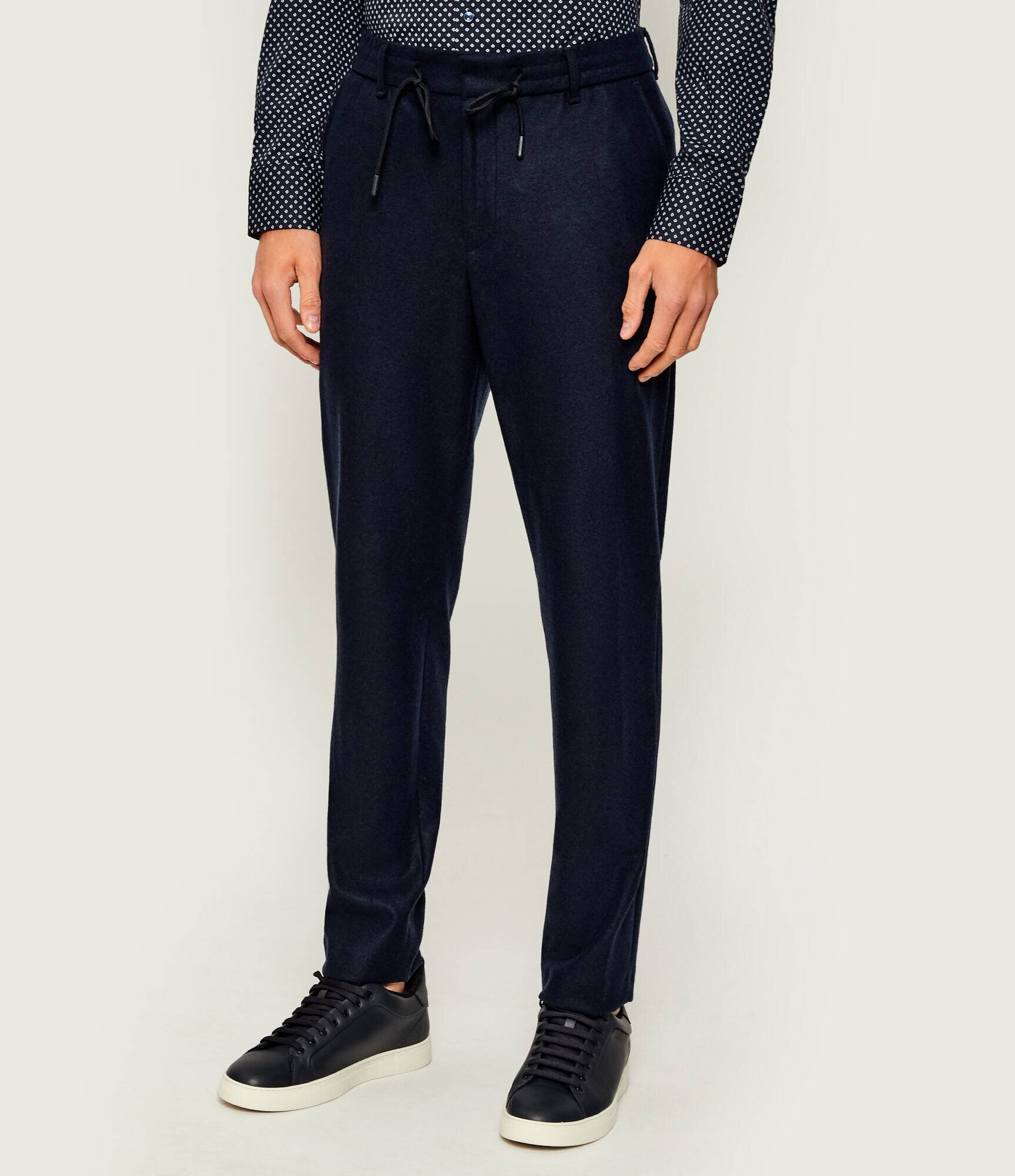 BOSS BLACK Pantaloni P-Perin-J-RDS-WG-254 | Tapered fit cu adaos de lână