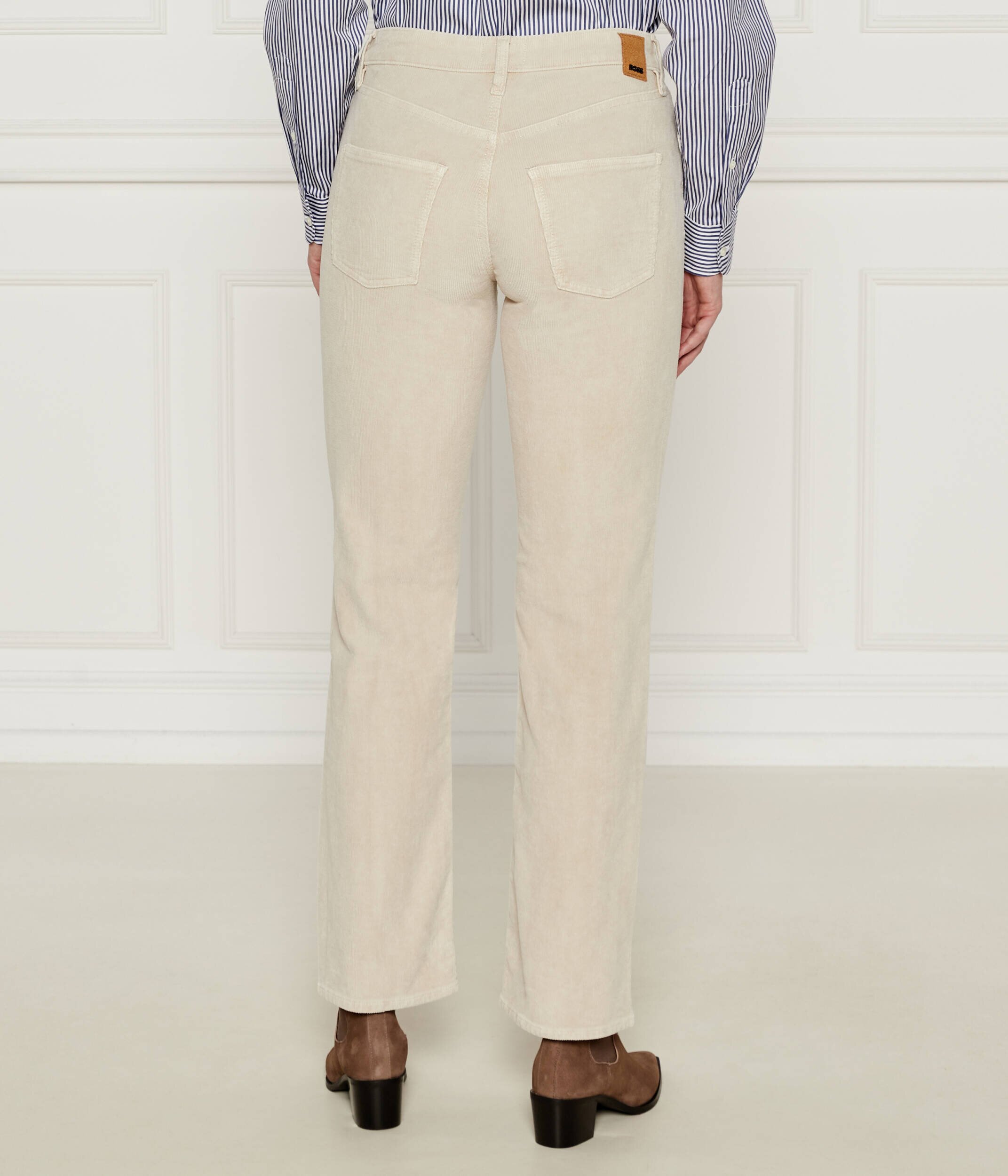 BOSS BLACK Pantaloni PARKWAY | Straight fit | catifea reiată