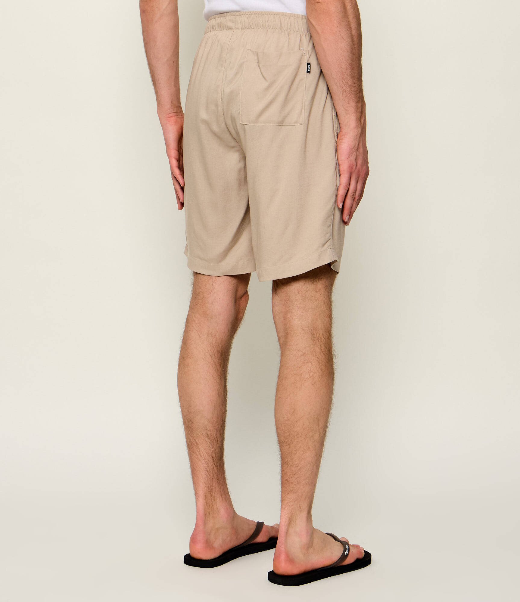 BOSS BLACK Pantaloni scurți de pijama Fresh | Regular Fit | cu adaos de in