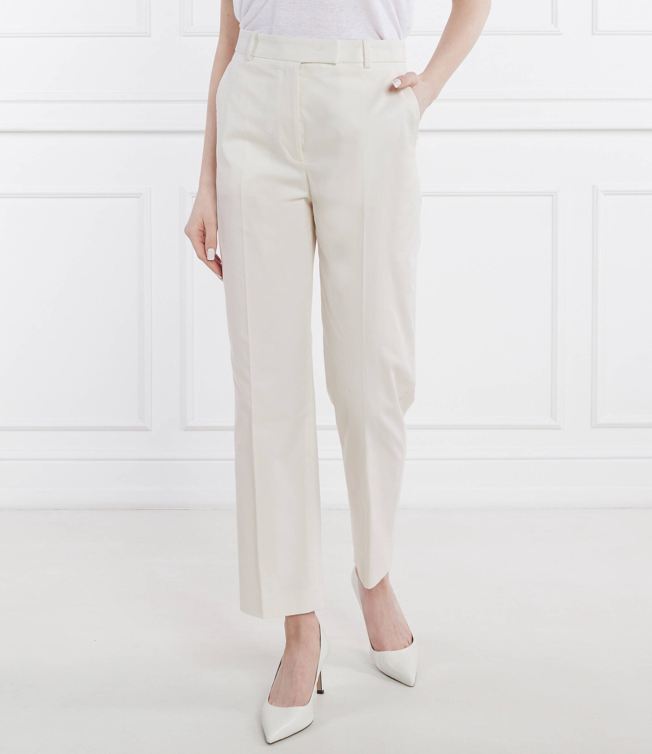 BOSS BLACK Pantaloni Takareni | regular fit cu adaos de mătase