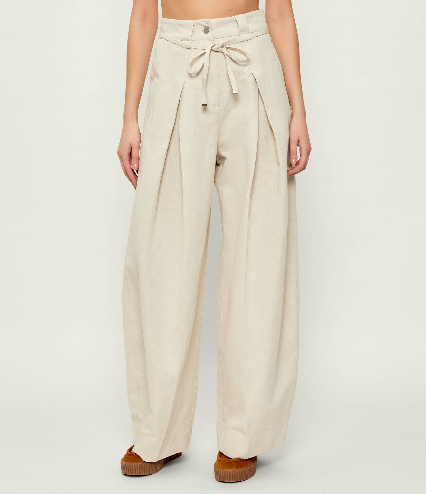 BOSS BLACK Pantaloni Tamoura-W | Relaxed fit | cu adaos de in